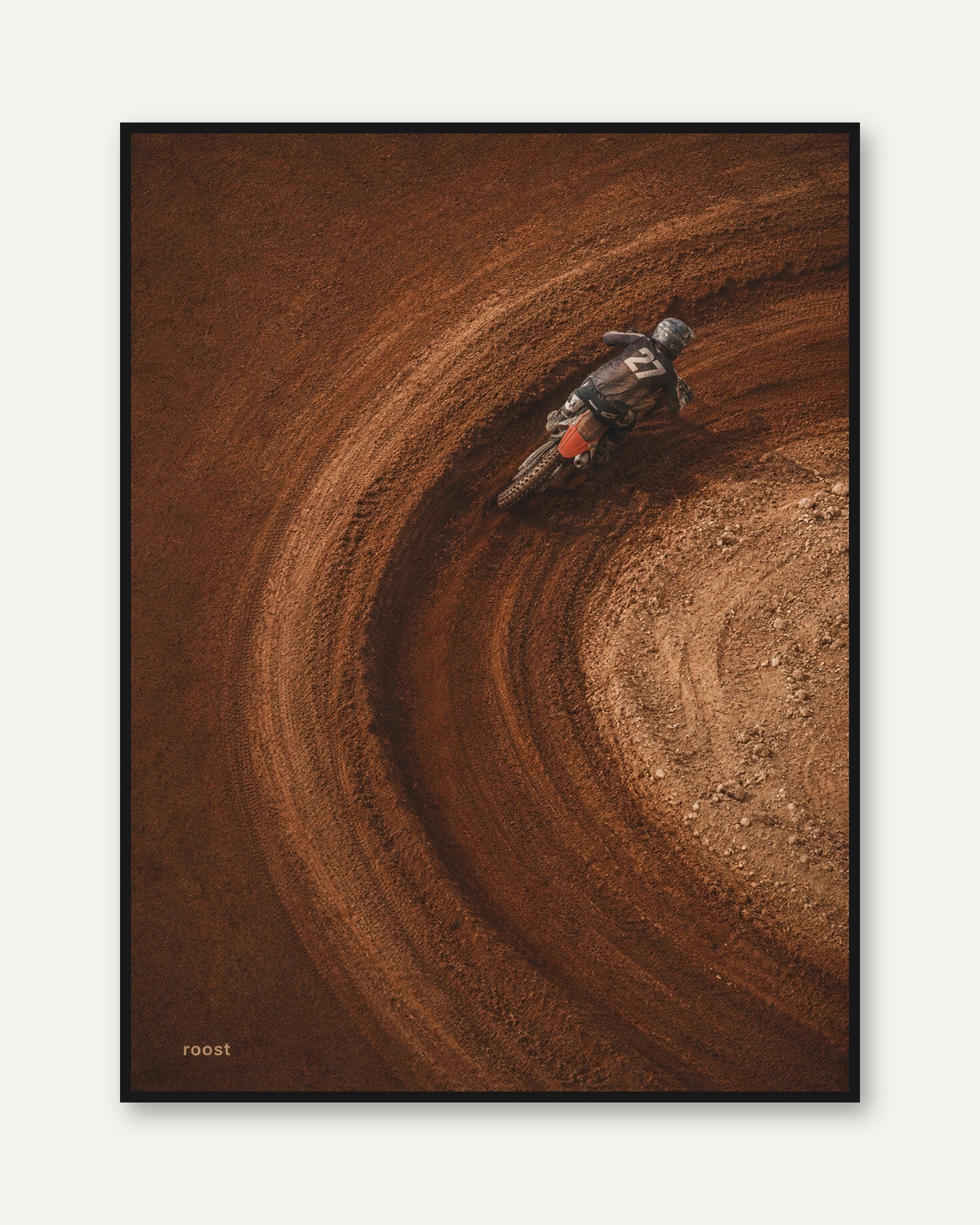Motocross Wall Art – Dirt Bike Print - framed