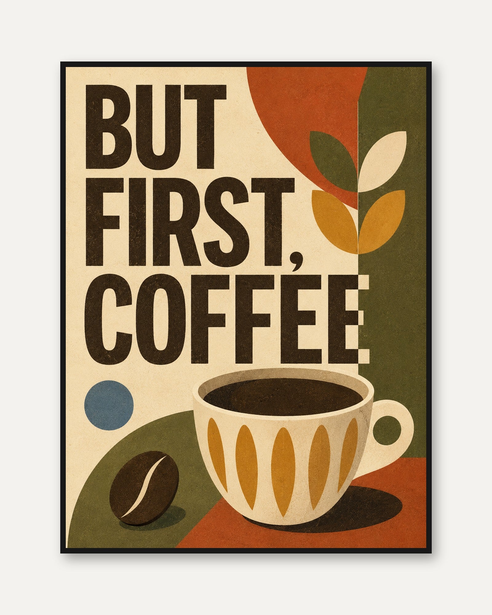 Mid-Century Coffee Print - framed