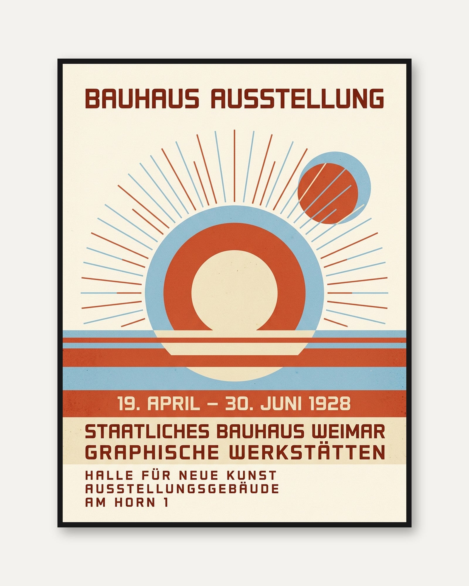 Bauhaus Exhibition Poster Print - framed