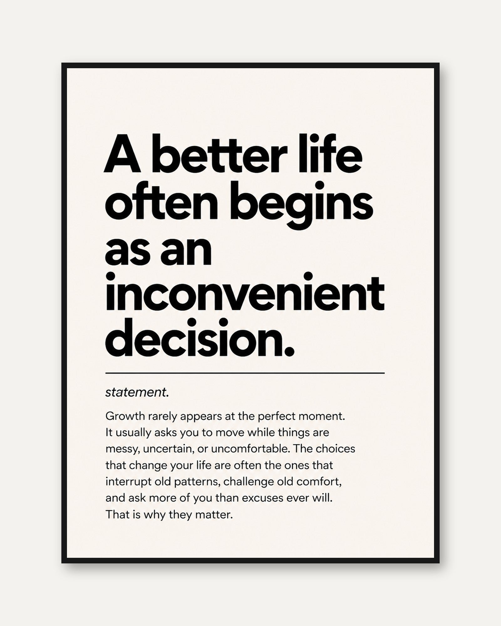Motivational Wall Art Print - framed