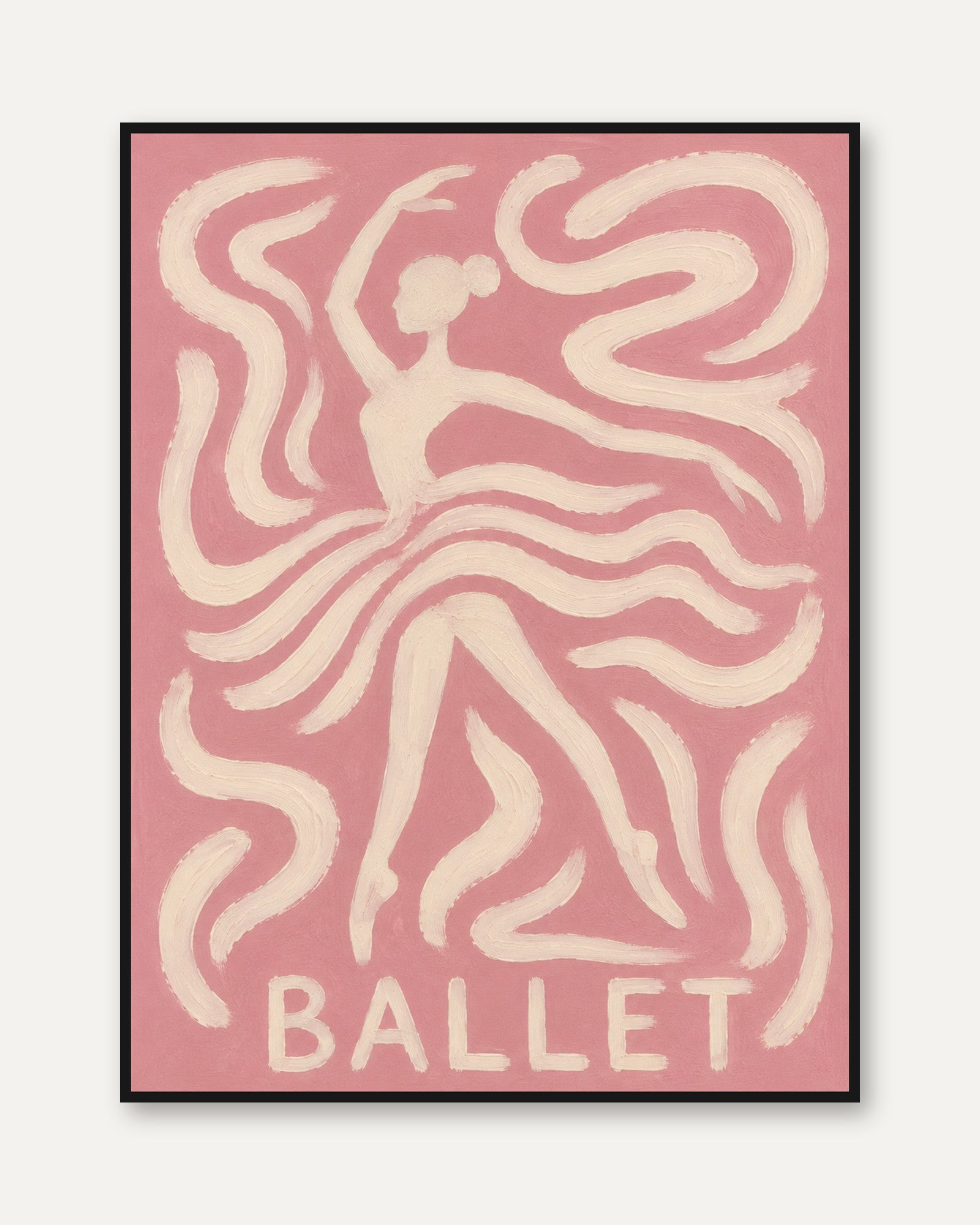 Ballet Dancer Silhouette Print - framed
