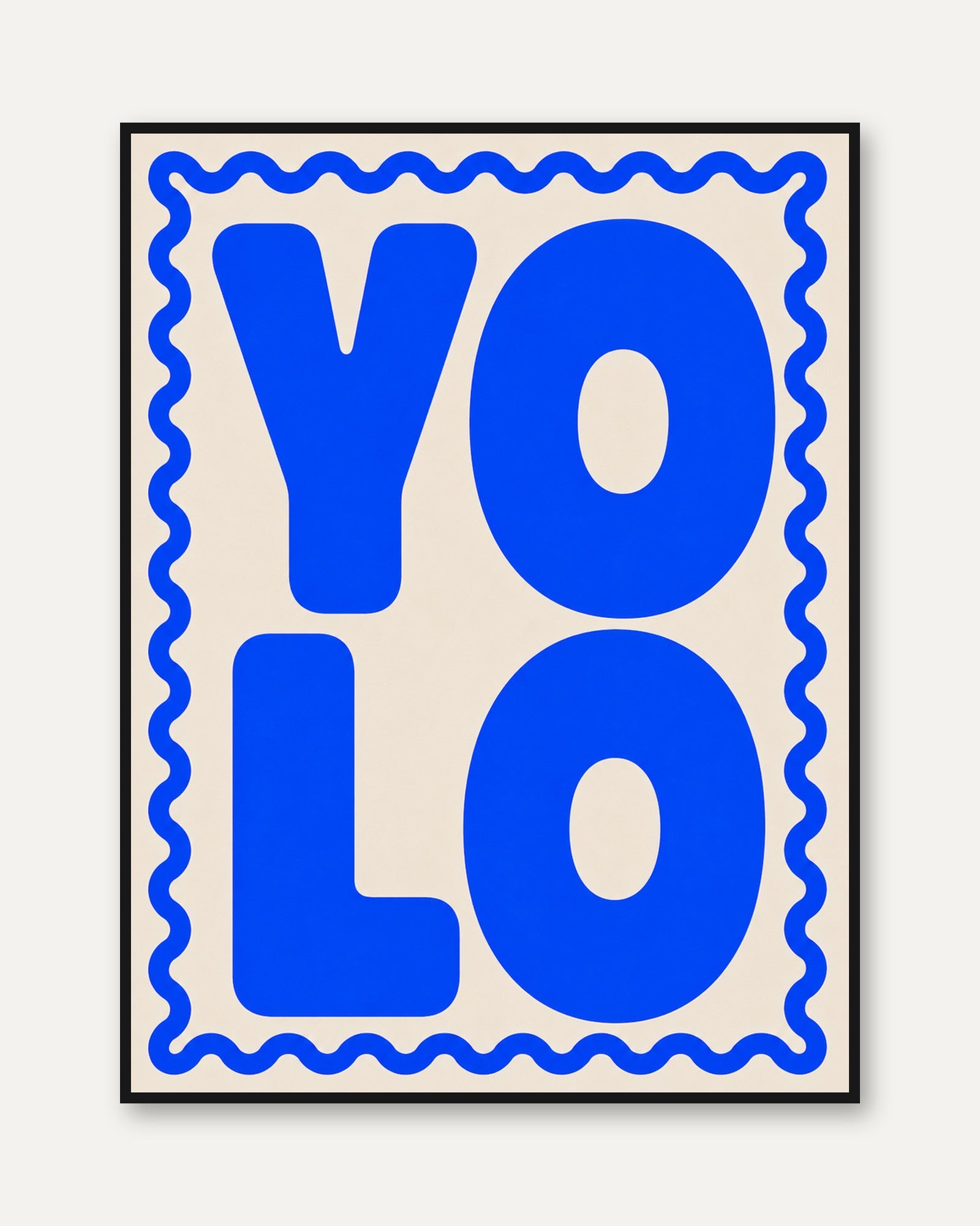 Yolo Wall Art – Typography Print - framed