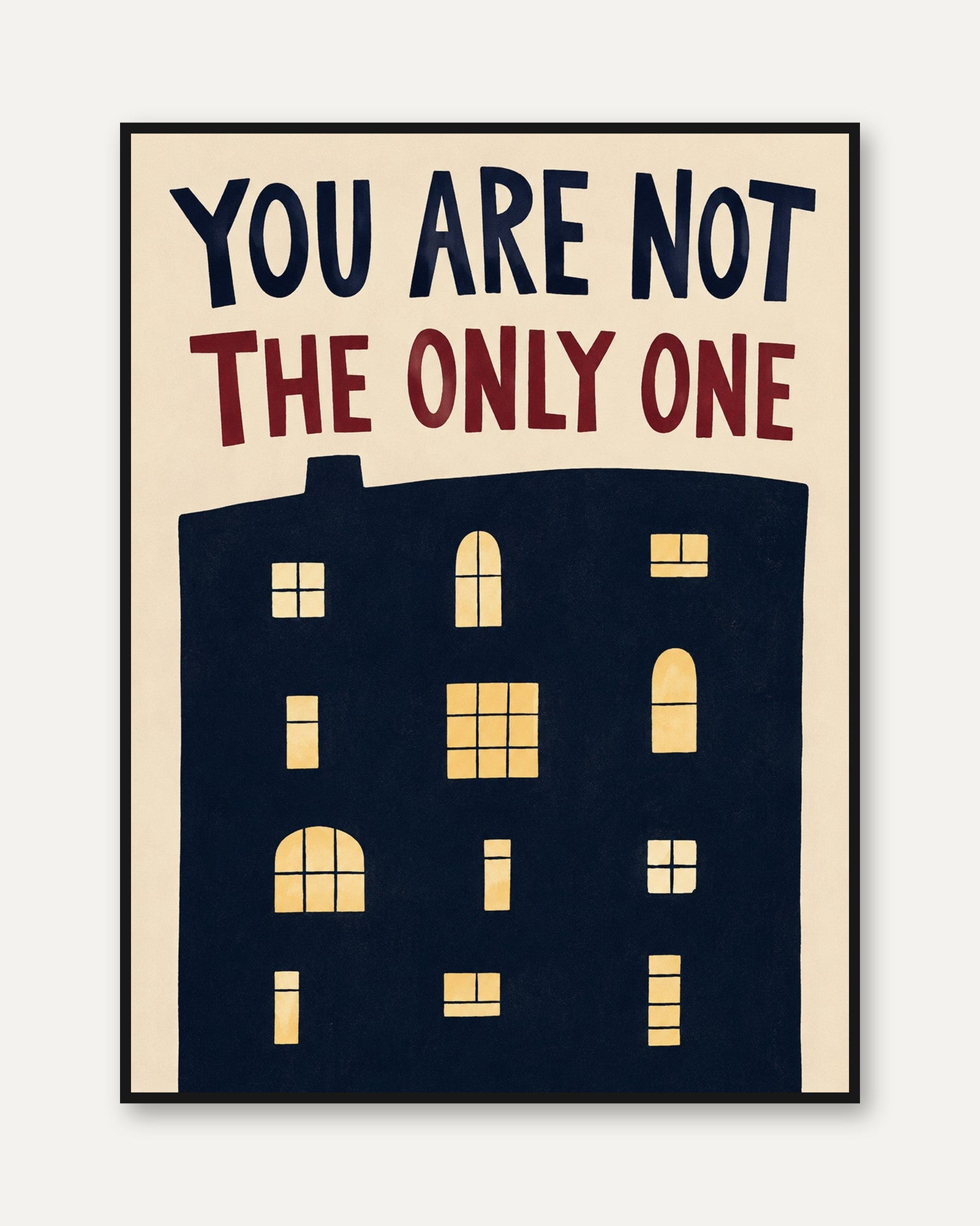 Mental Health Poster – Community Support Wall Art - framed