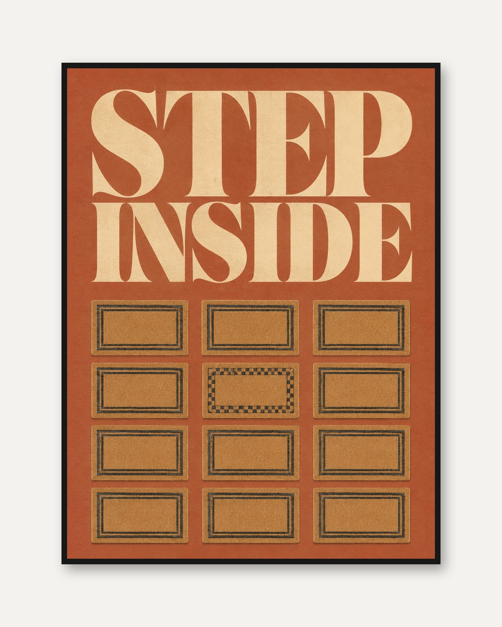 Retro 70s Typography Print - framed