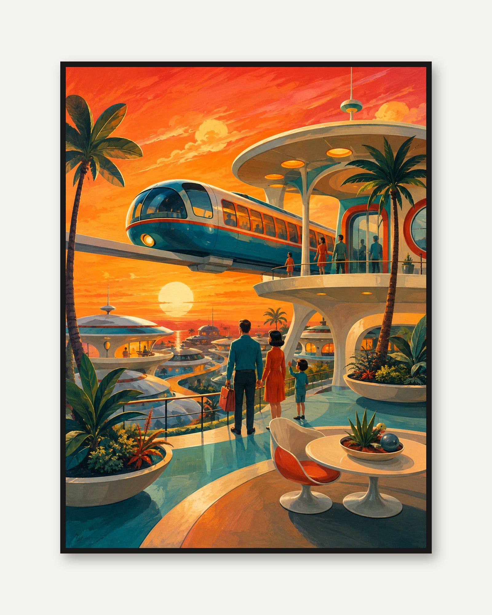 Retro Futuristic Poster - framed