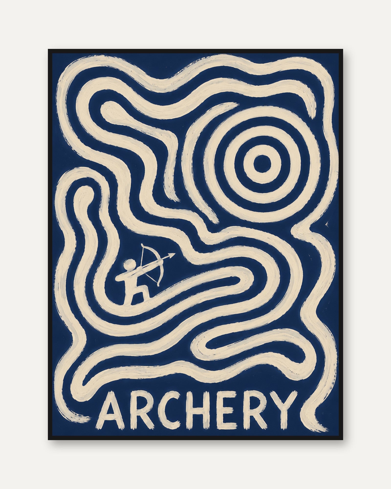 Archery Wall Art – Vintage Sports Poster - framed