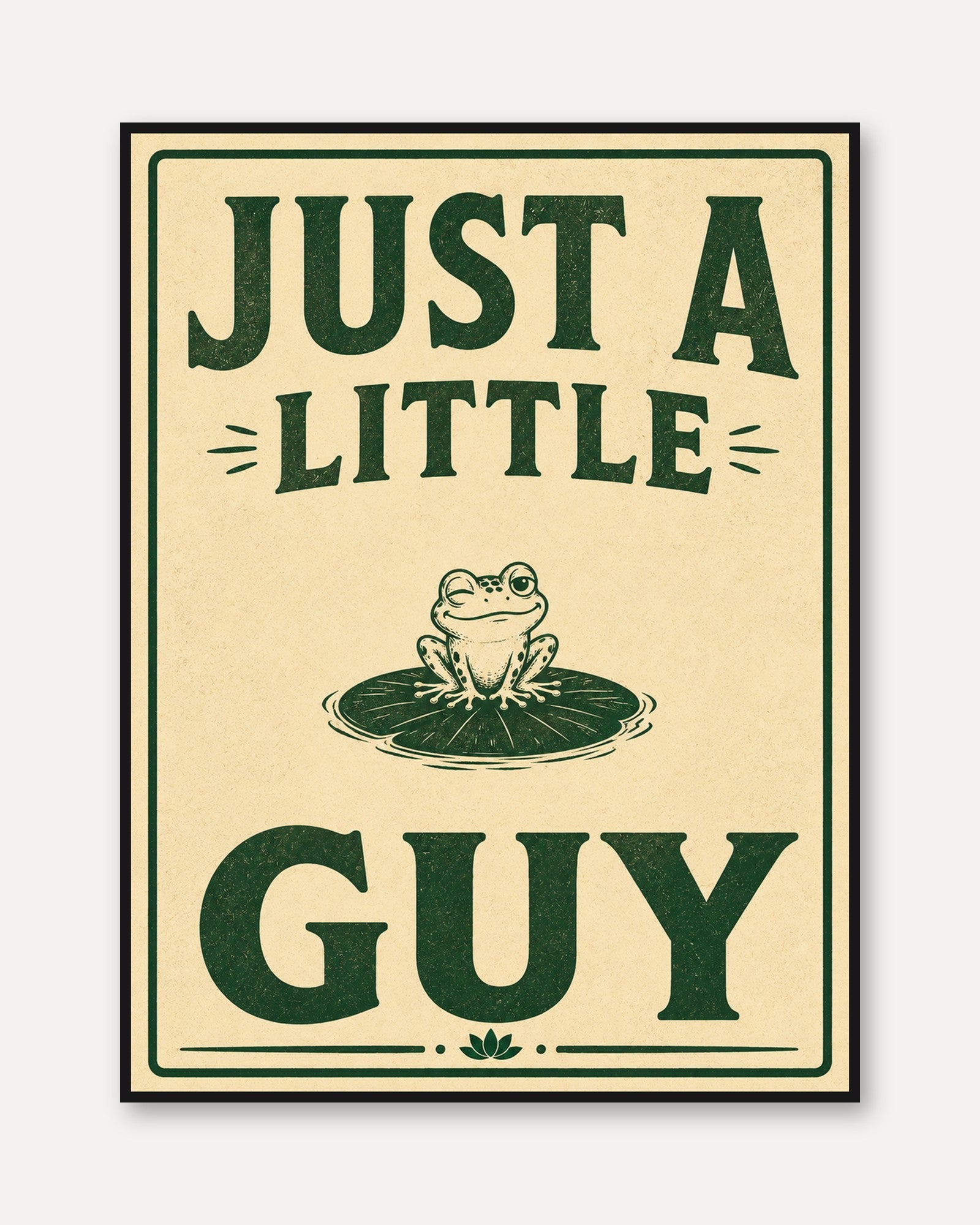 Vintage Frog Print - framed