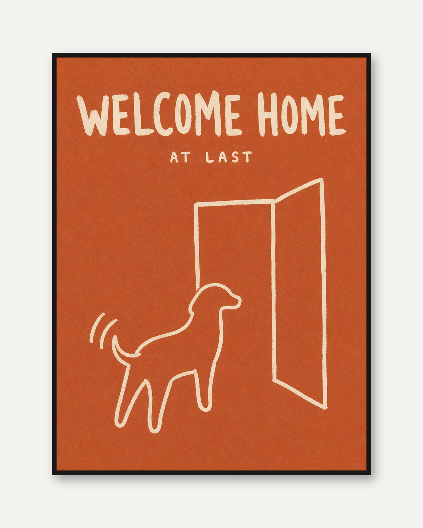 Dog Wall Art – Welcome Home Print - framed