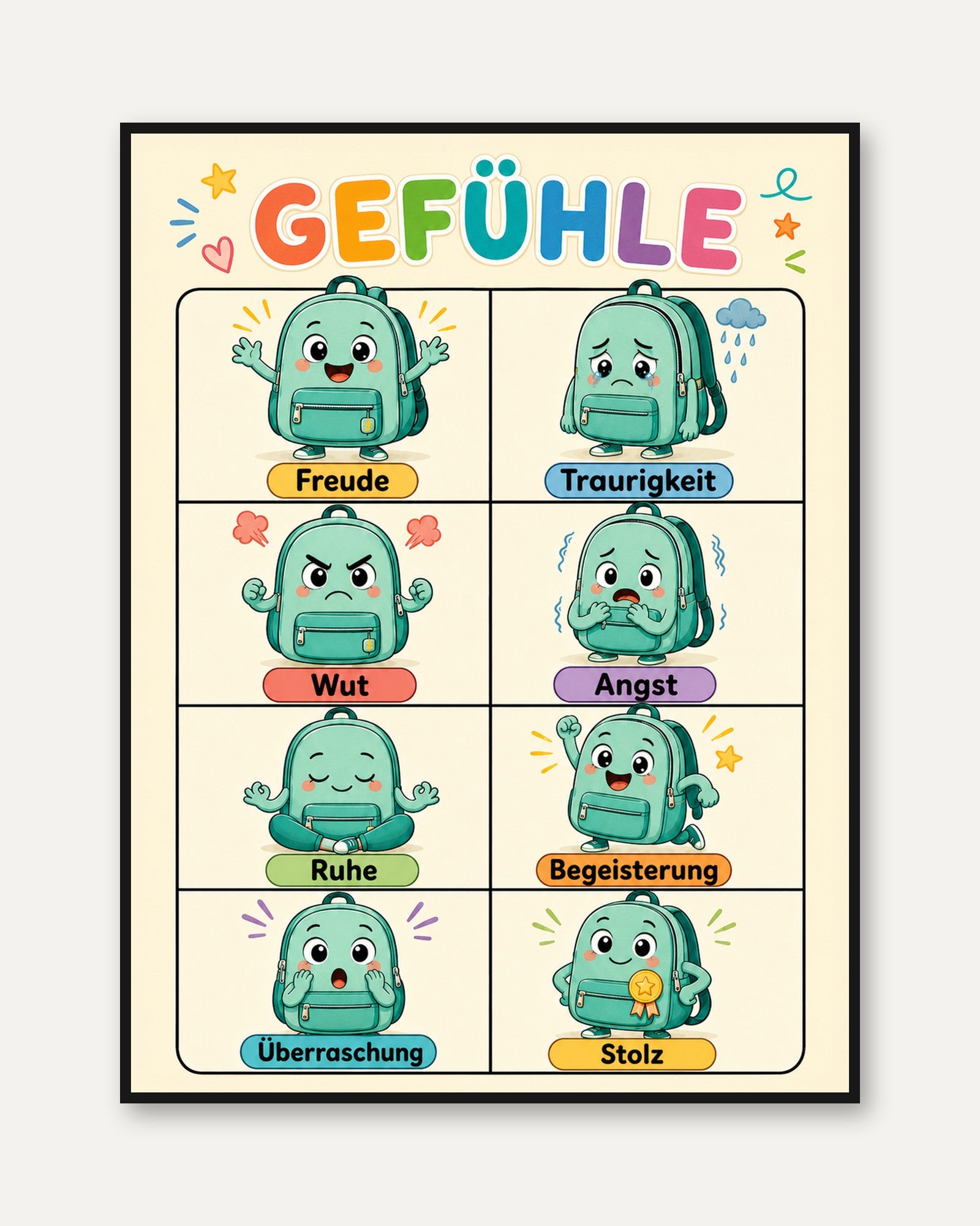 German Feelings Poster - framed