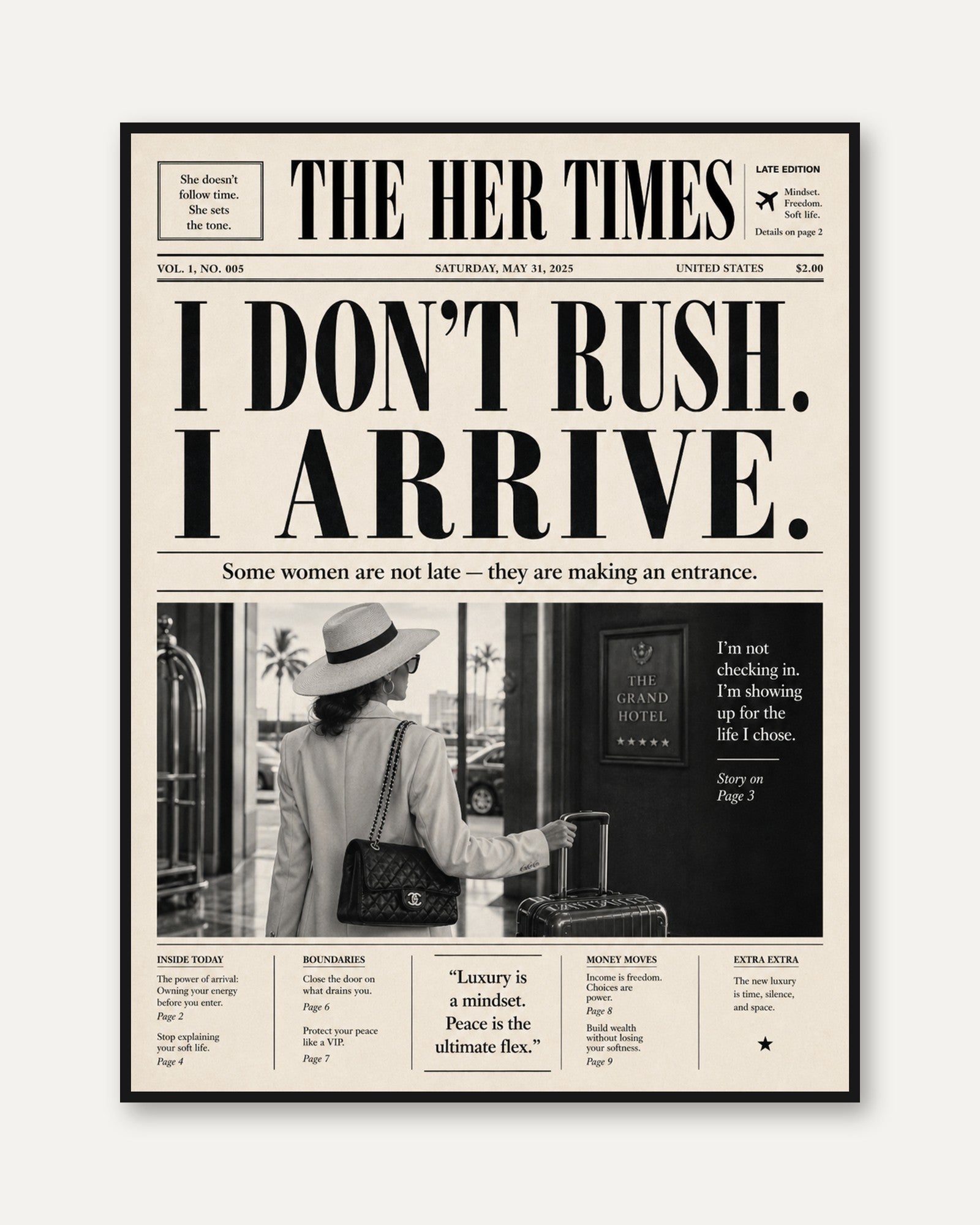 Feminist Typography Print - framed