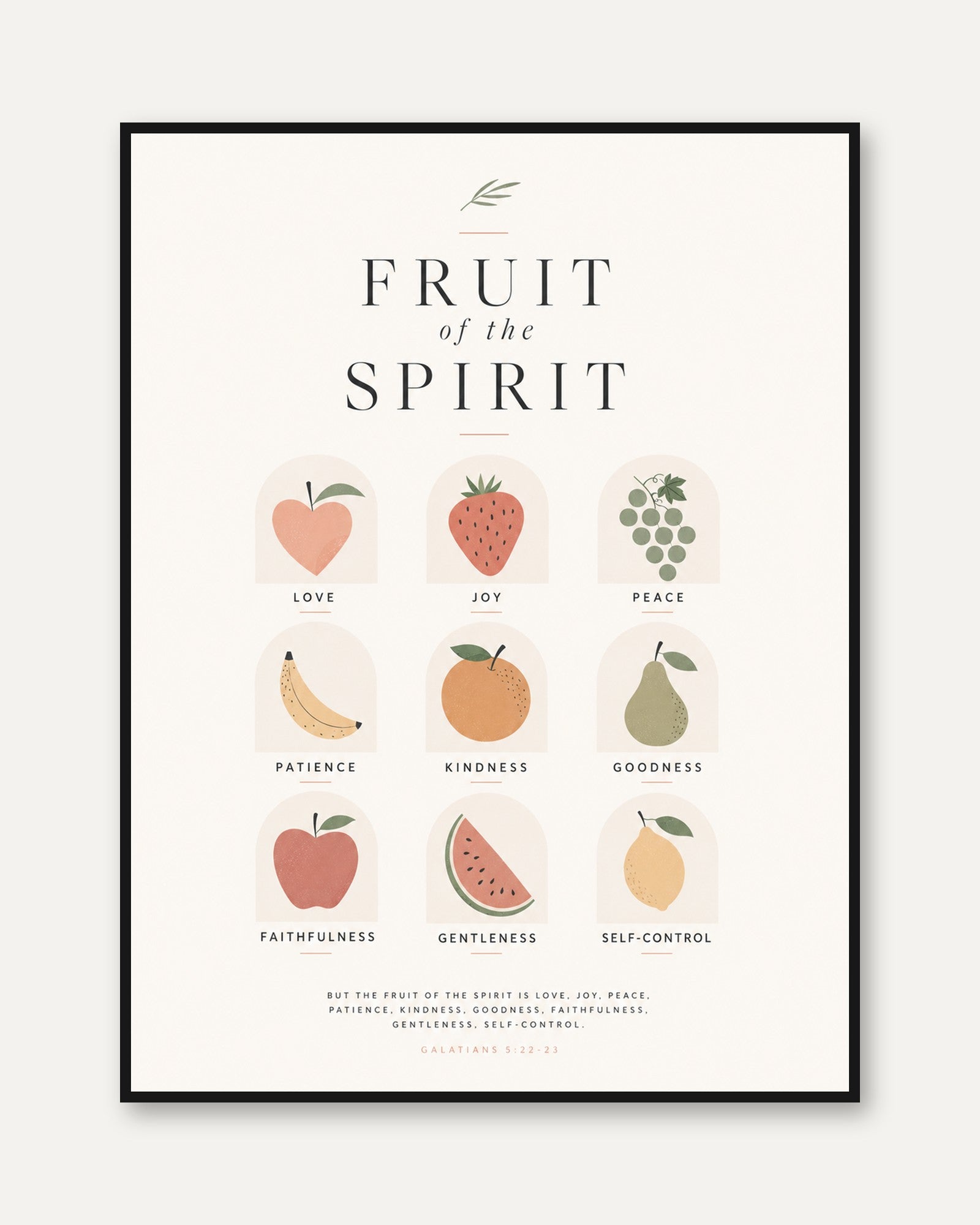 Fruit of the Spirit Wall Art - framed