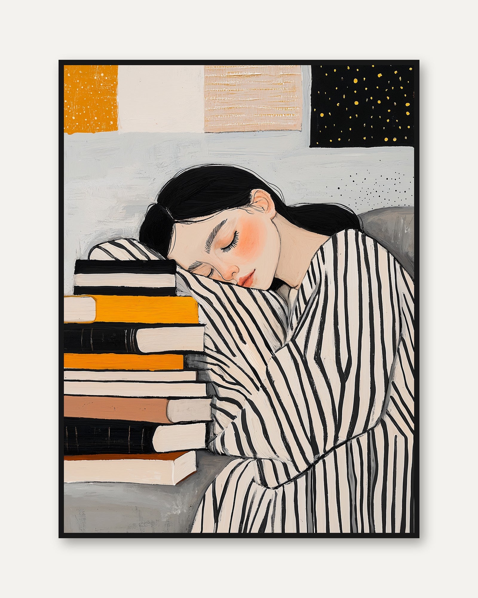 Cozy Reading Wall Art - framed