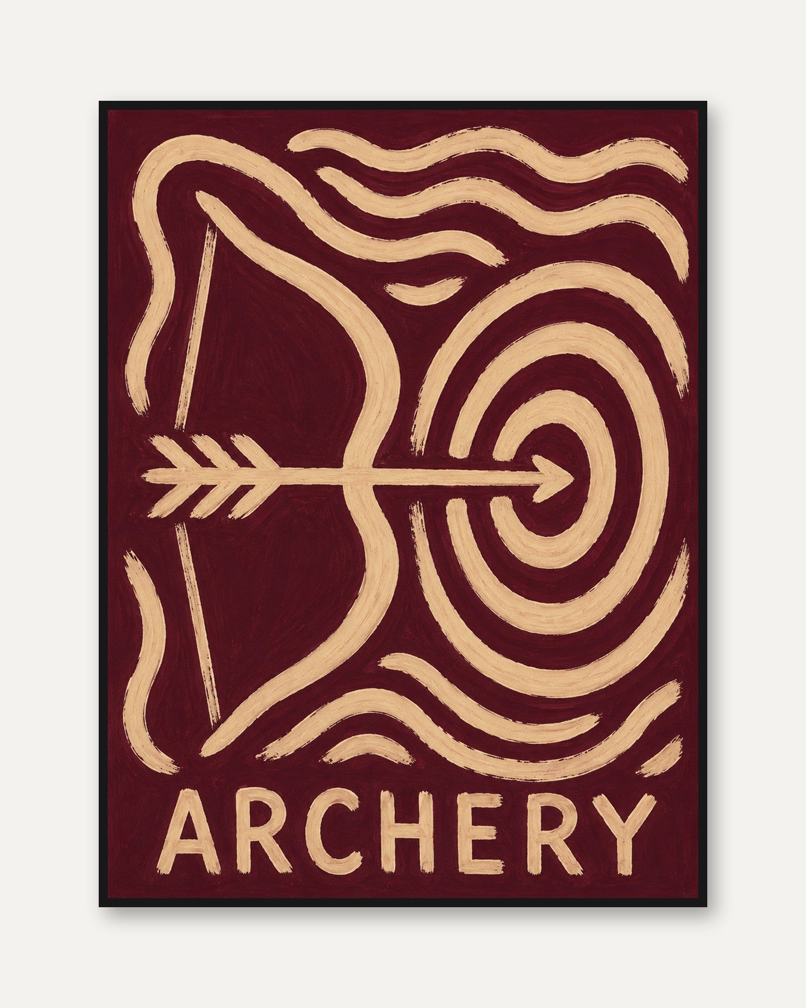 Archery Wall Art – Vintage Sports Poster - framed