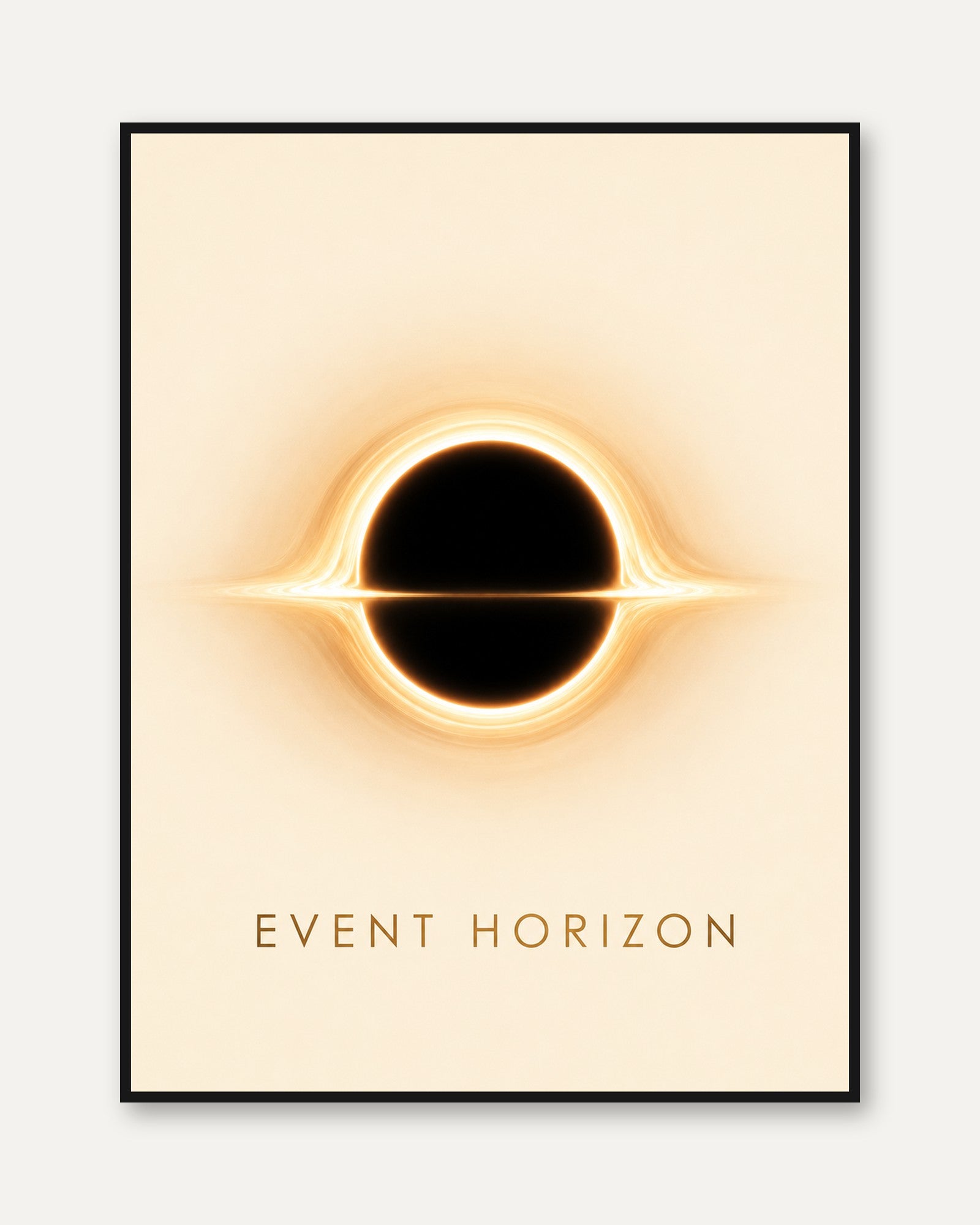 Black Hole Wall Art – Event Horizon Print - framed