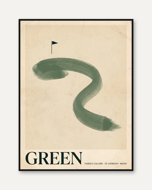Abstract Golf Course Print - framed