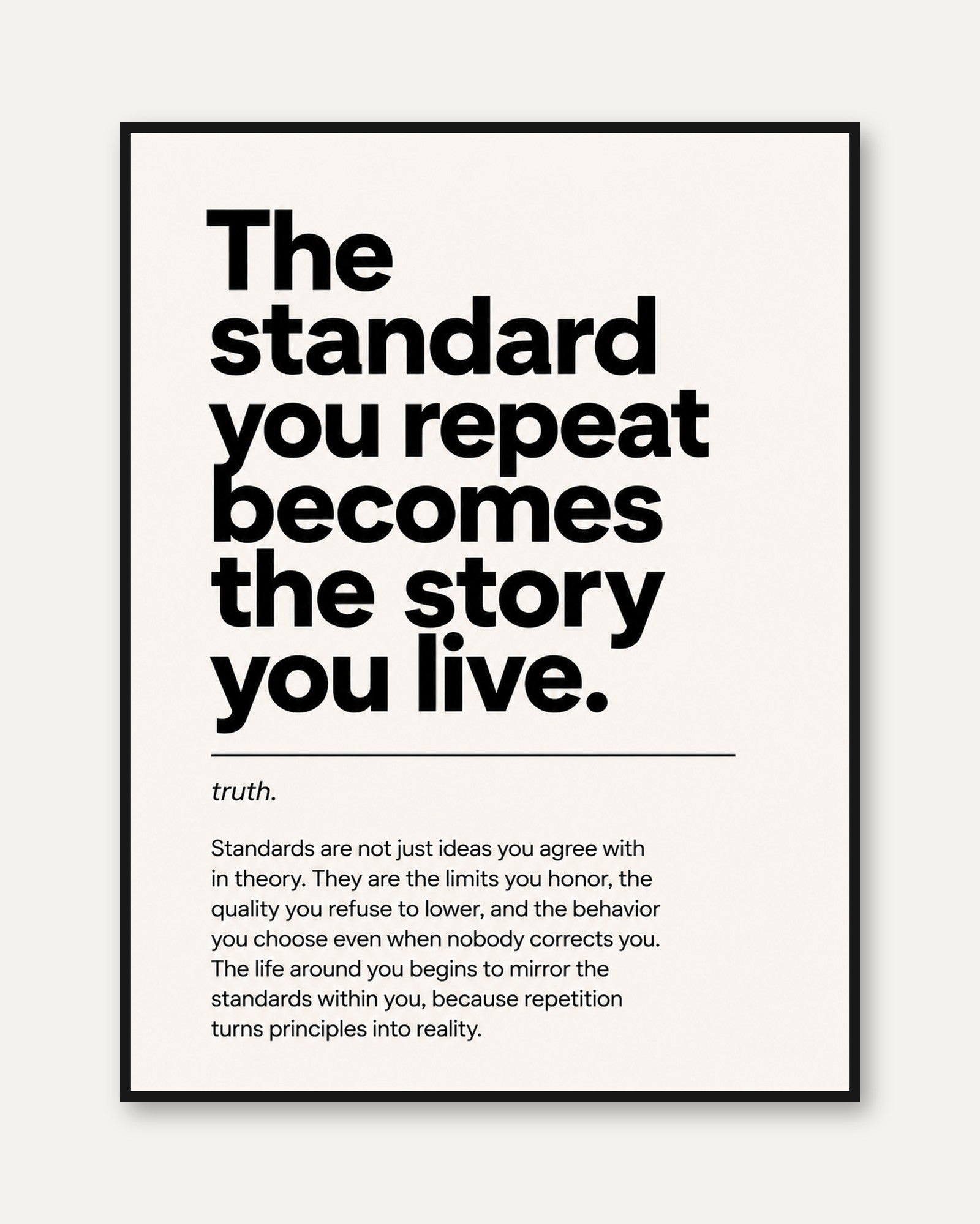 Inspirational Wall Art: Motivational Quote - framed