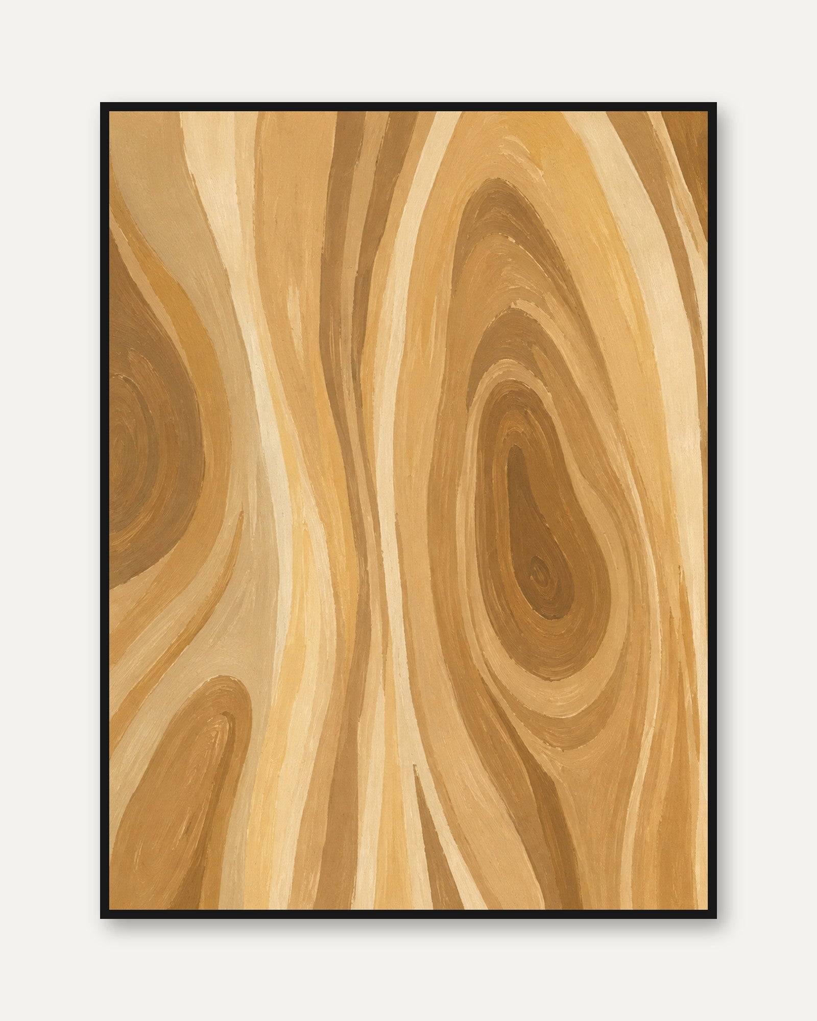 Wood Grain Wall Art – Abstract Natural Print - framed