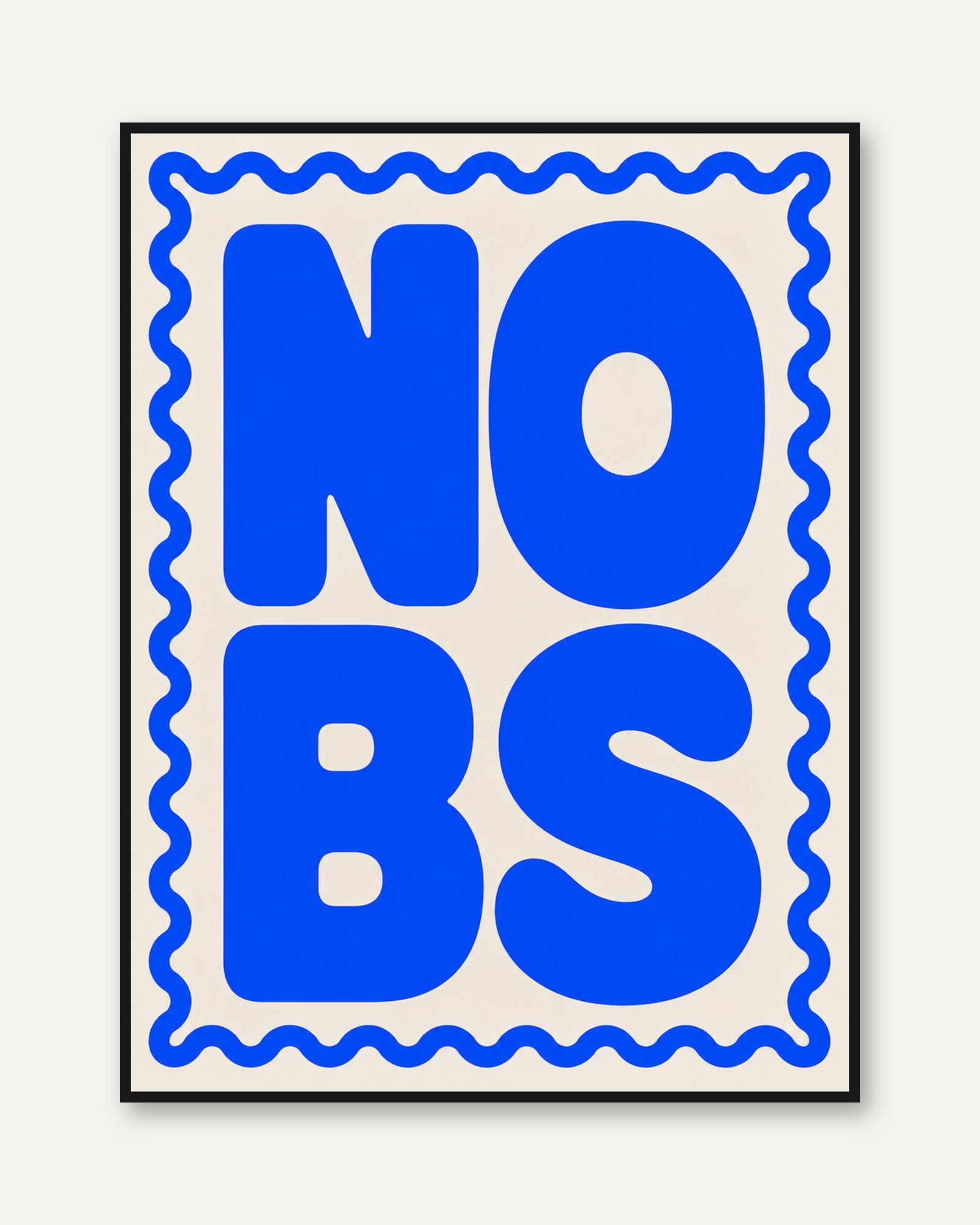 Nobs Print – Retro Typography Wall Art - framed