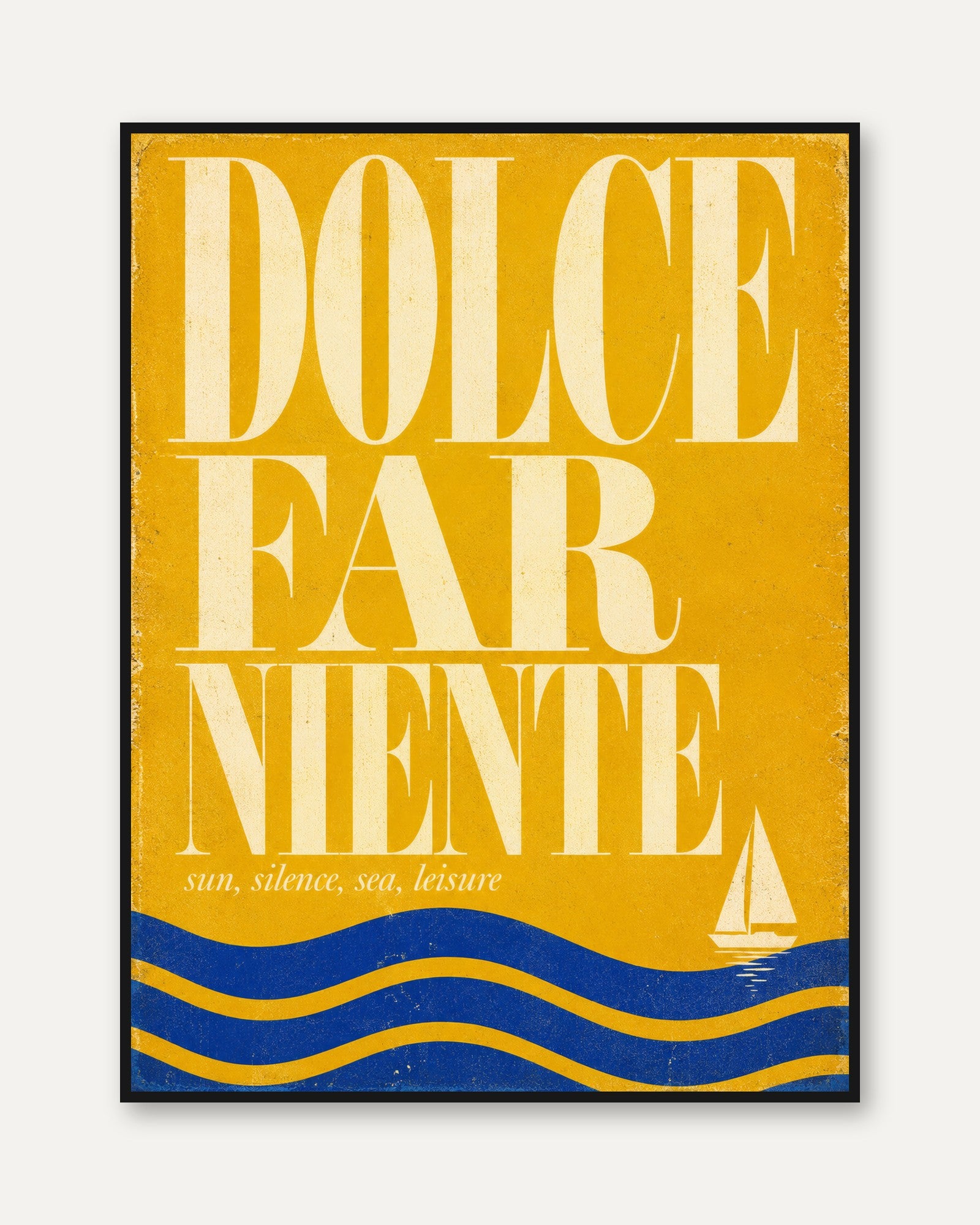 Dolce Far Niente Wall Art – Italian Quote Print - framed