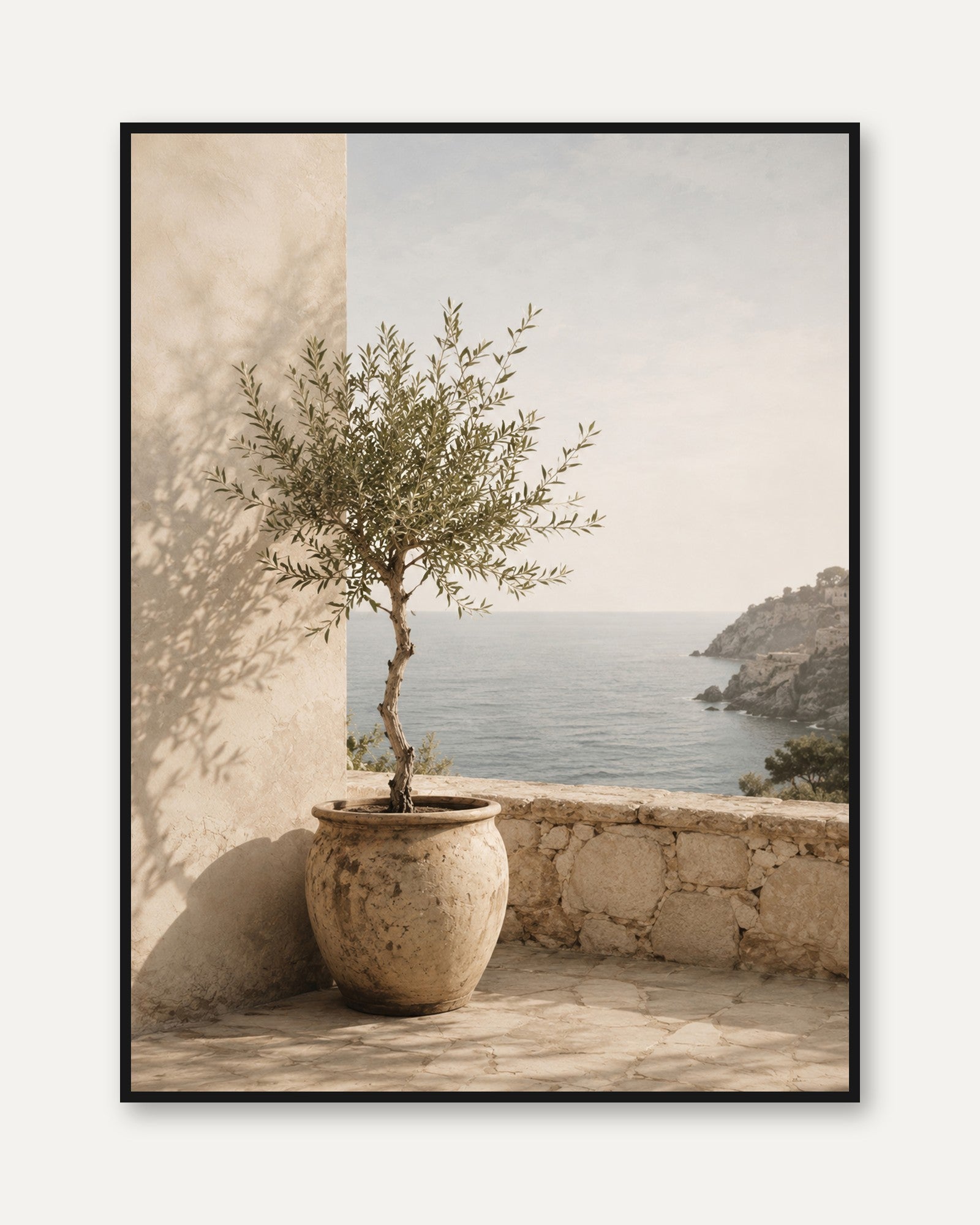 Mediterranean Olive Tree Print - framed