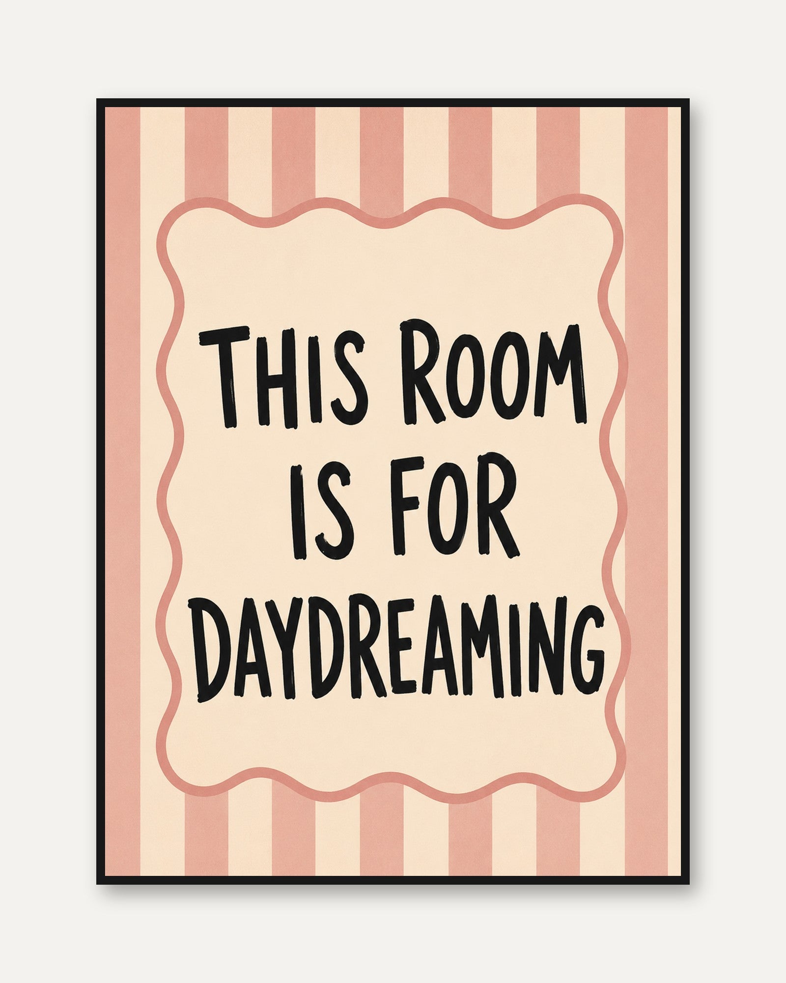 Daydreaming Quote Print: Whimsical Typography Art (Bedroom Decor) - framed