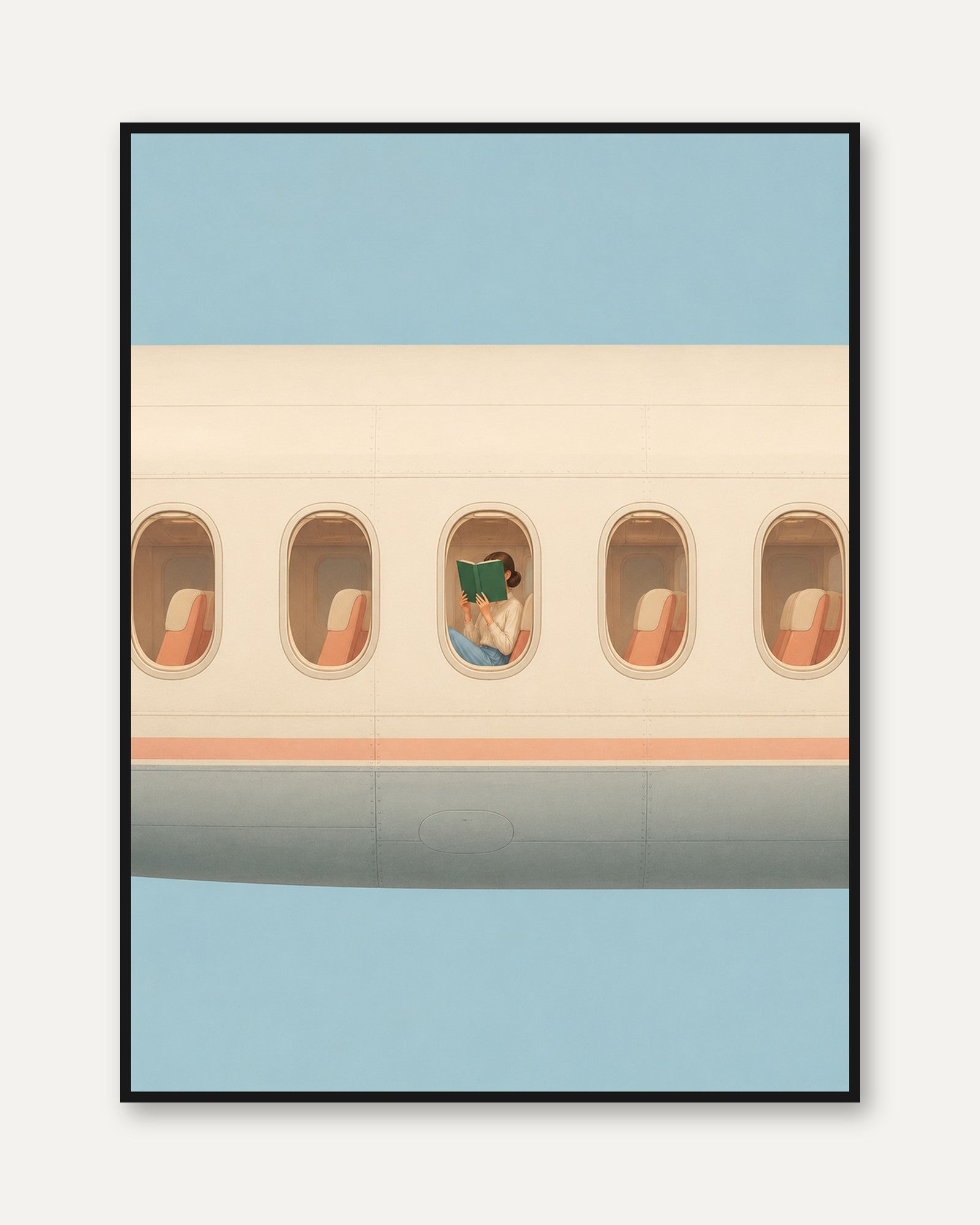 Airplane Window Wall Art – Travel Print - framed