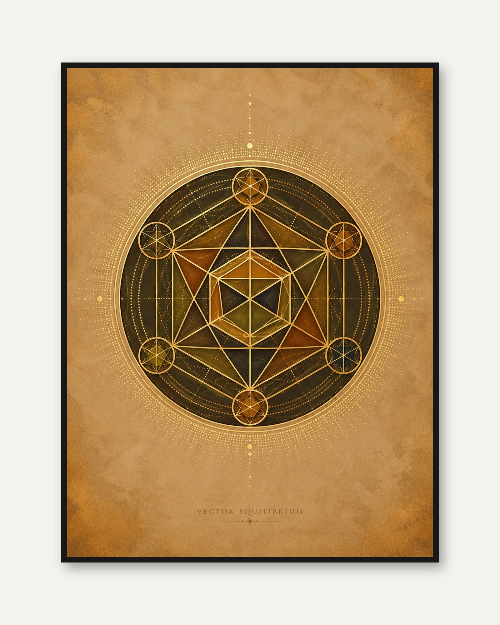 Metatron's Cube Art Print - framed