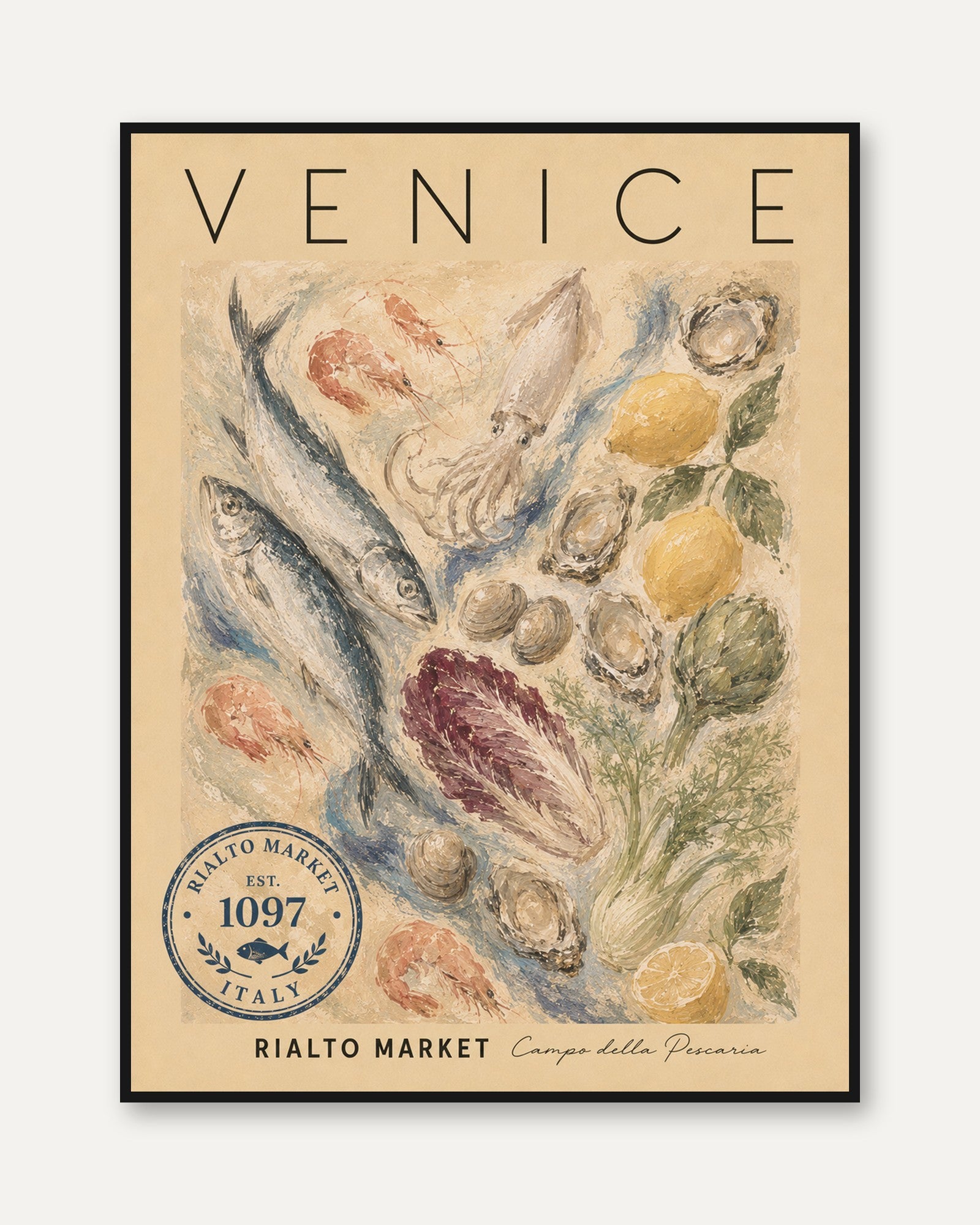 Venice Travel Poster - framed