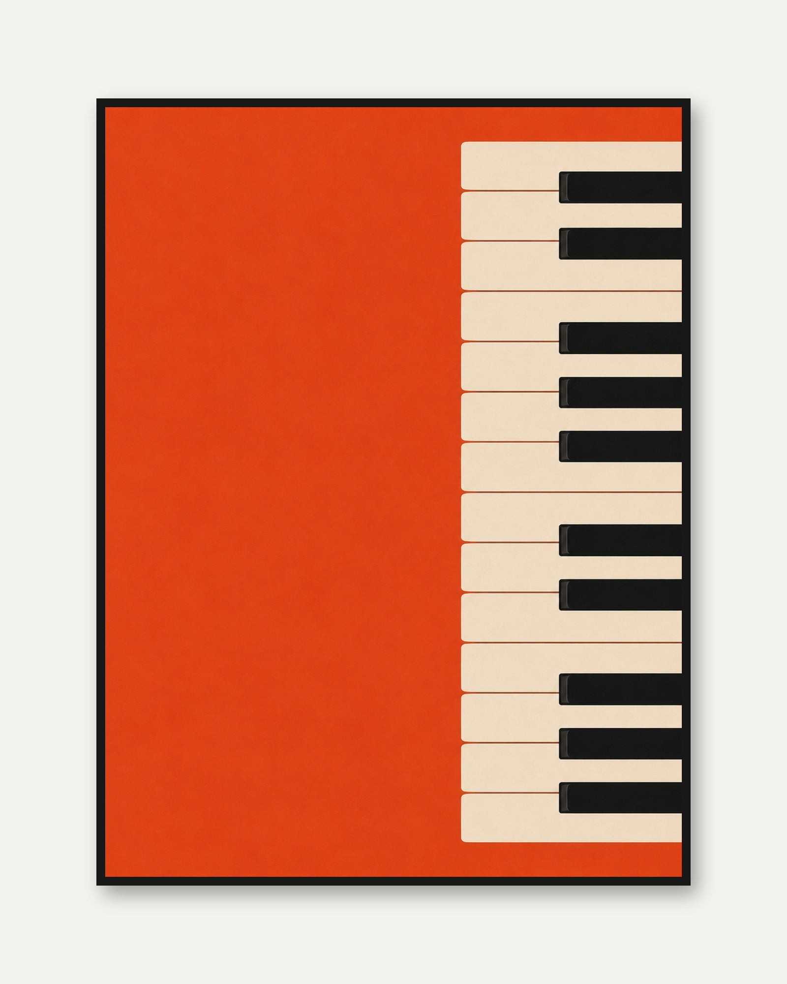 Piano Keys Wall Art – Music Room Decor - framed