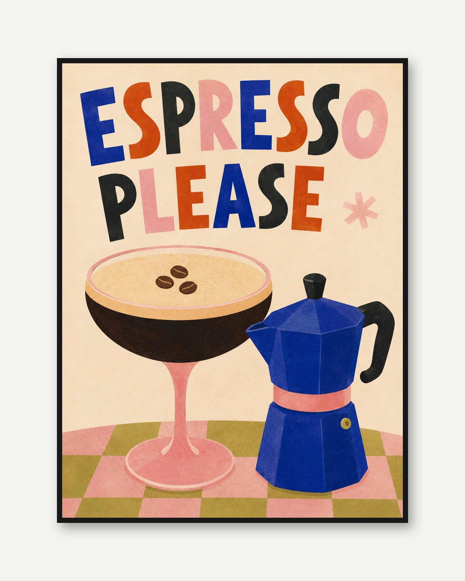 Espresso Please Coffee Print - framed