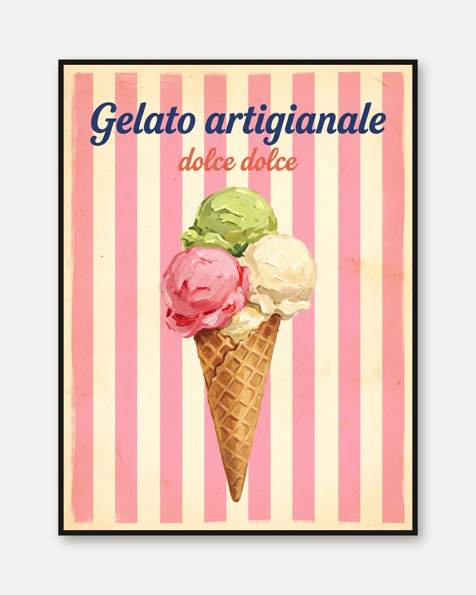 Gelato Artigianale Print - framed