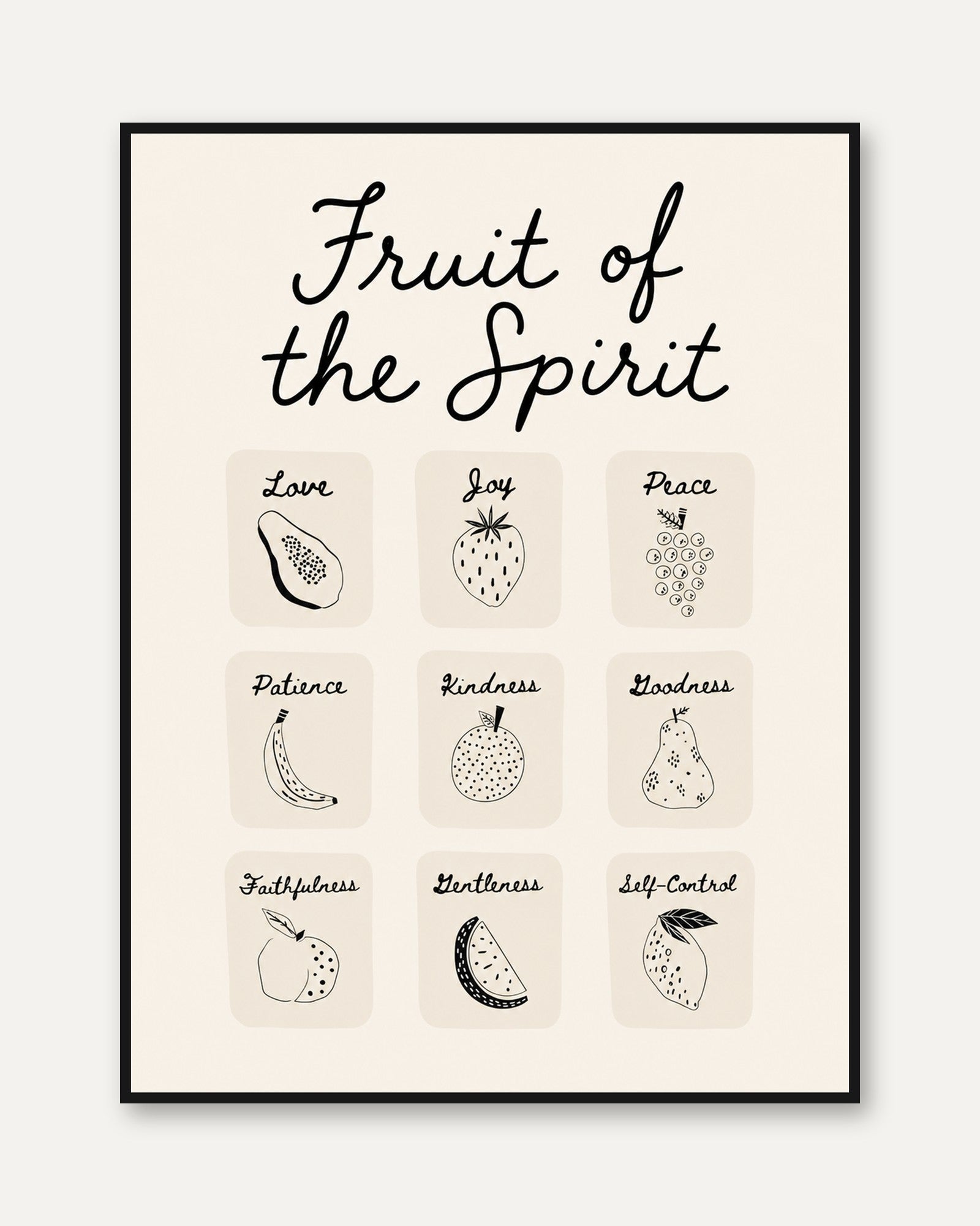 Fruit of the Spirit Print - framed
