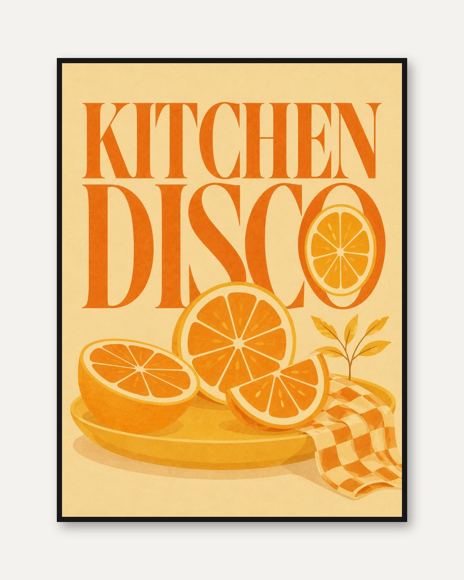Kitchen Disco Retro Print - framed