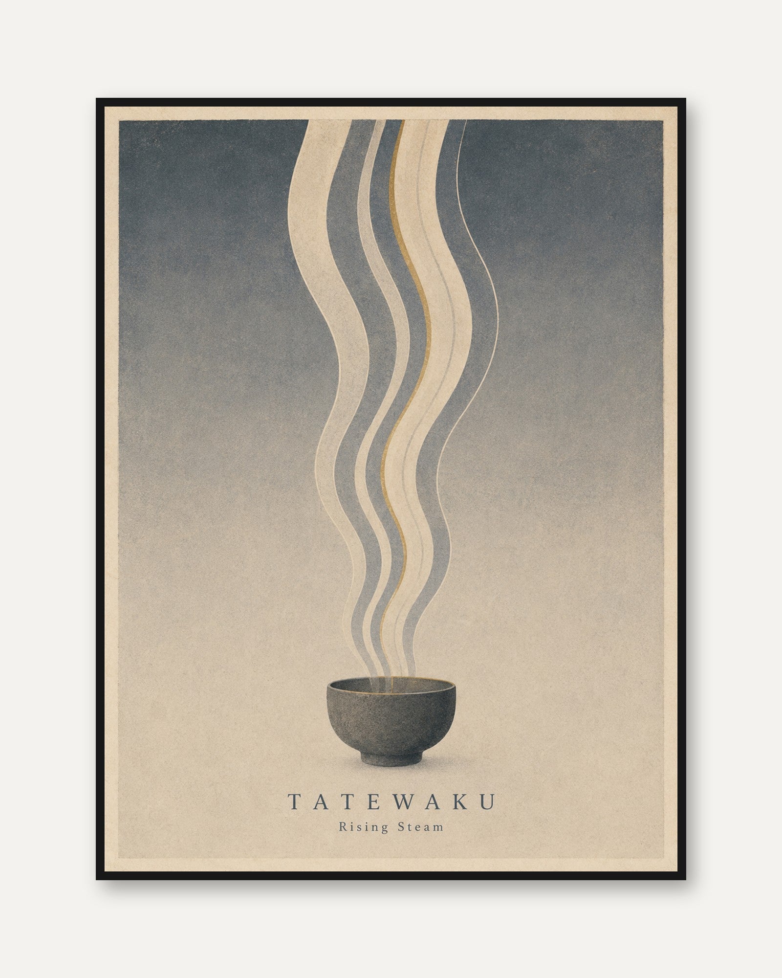 Japanese Zen Tea Bowl Print - framed