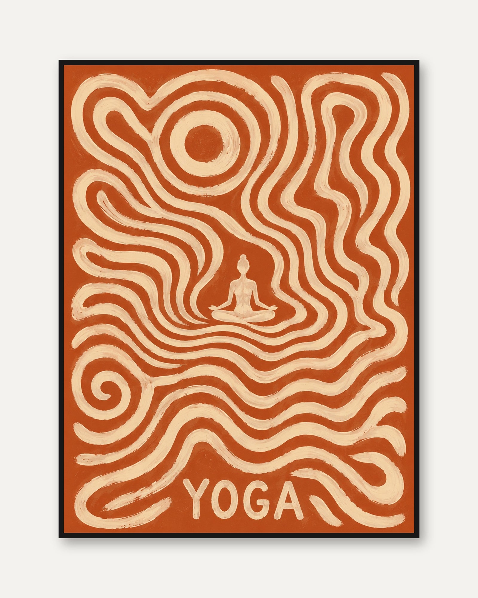 Yoga Wall Art – Meditation Room Decor - framed