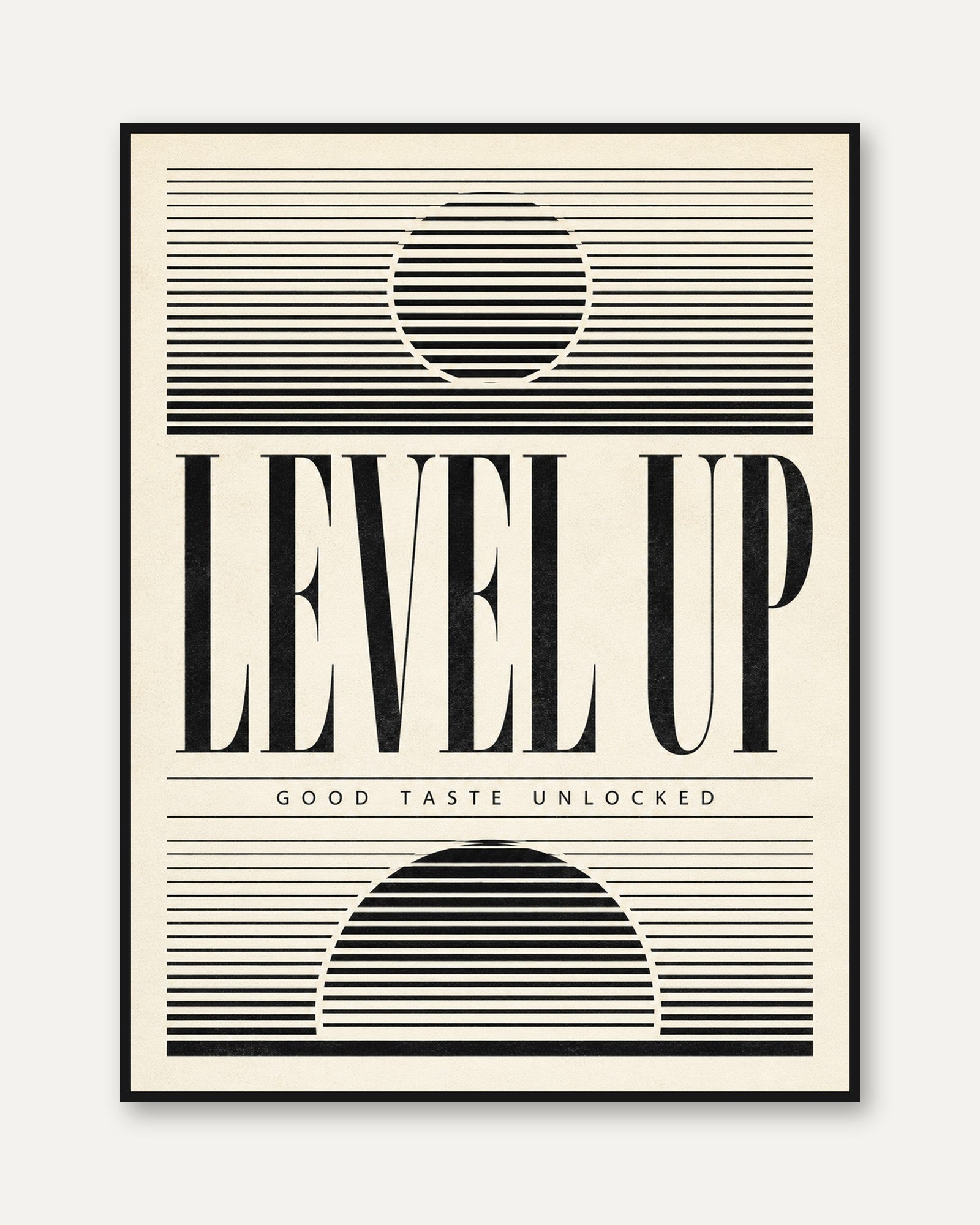 Level Up Wall Art – Typography Print - framed