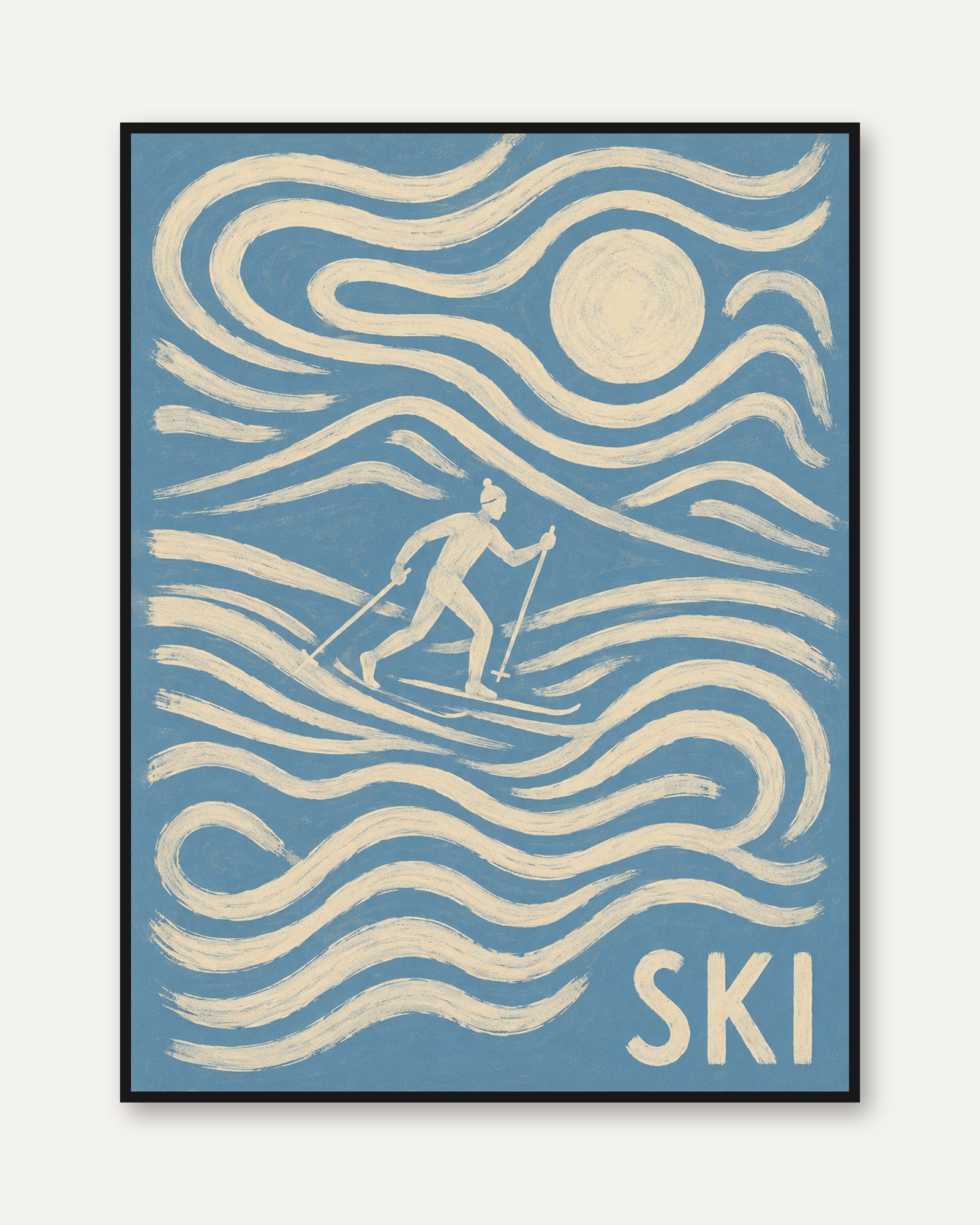 Ski Poster – Vintage Ski Wall Art - framed