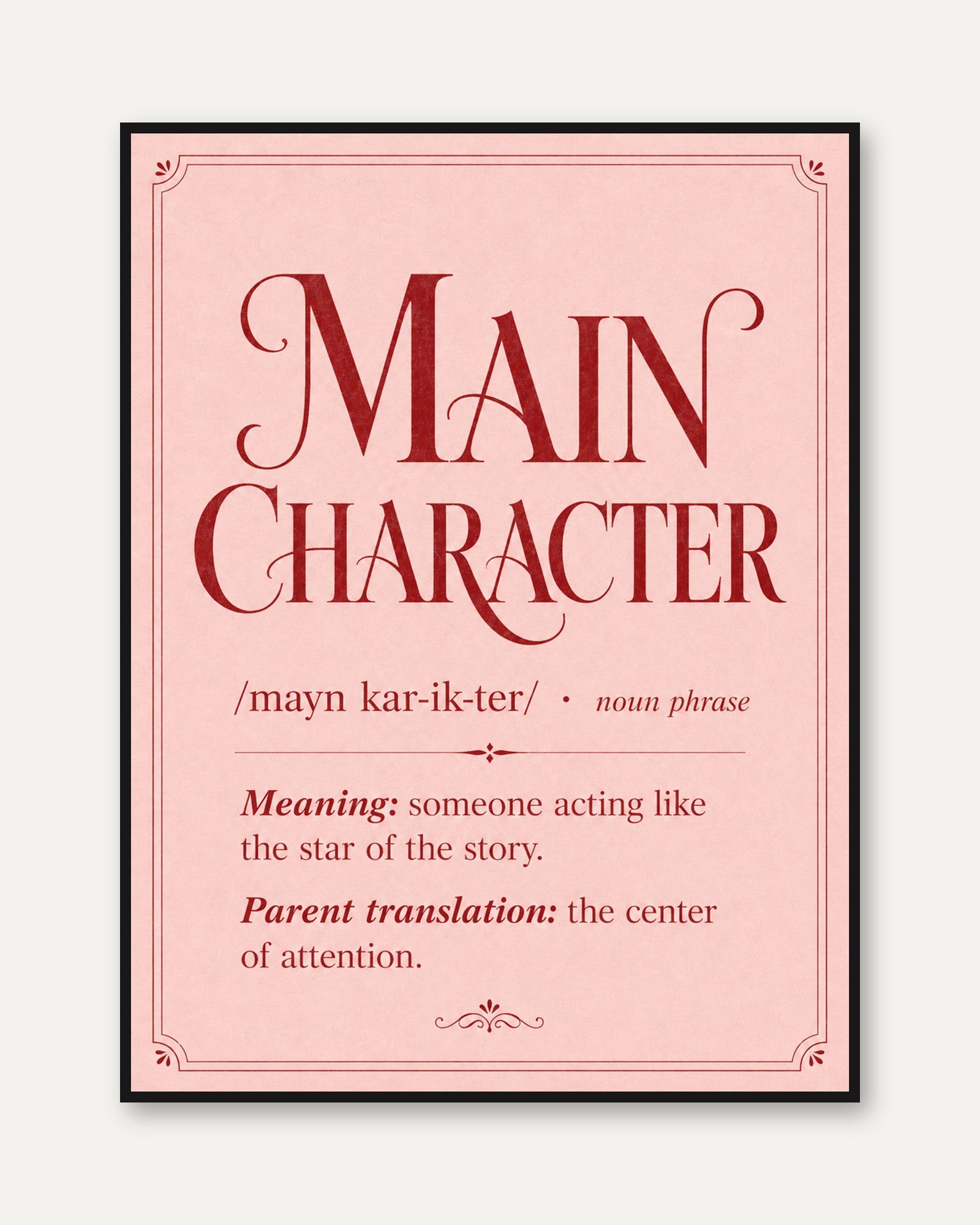 Main Character Wall Art - framed