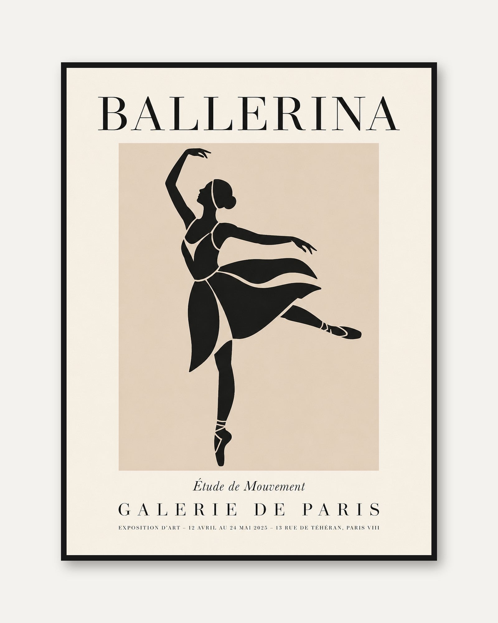 Ballet Wall Art – Ballerina Print - framed
