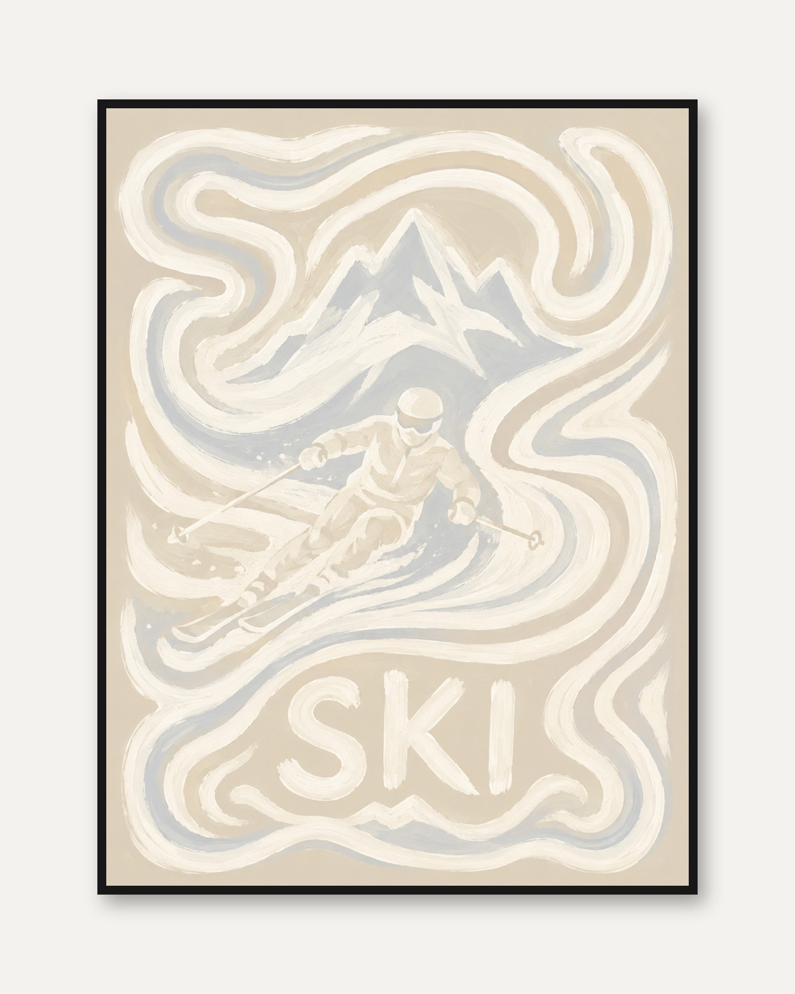 Ski Poster – Vintage Ski Wall Art - framed