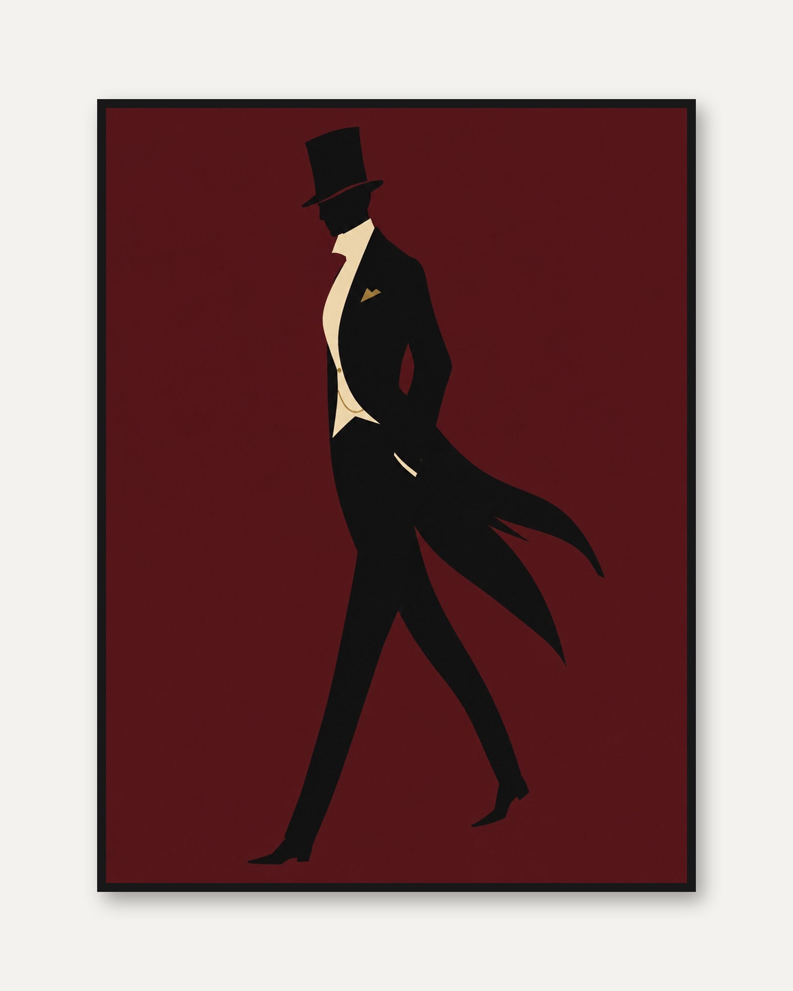 Gentleman Wall Art – Victorian Man Print - framed