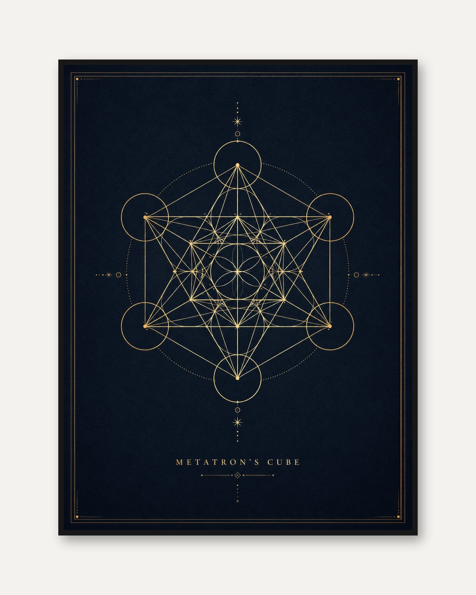 Metatron's Cube Art Print - framed