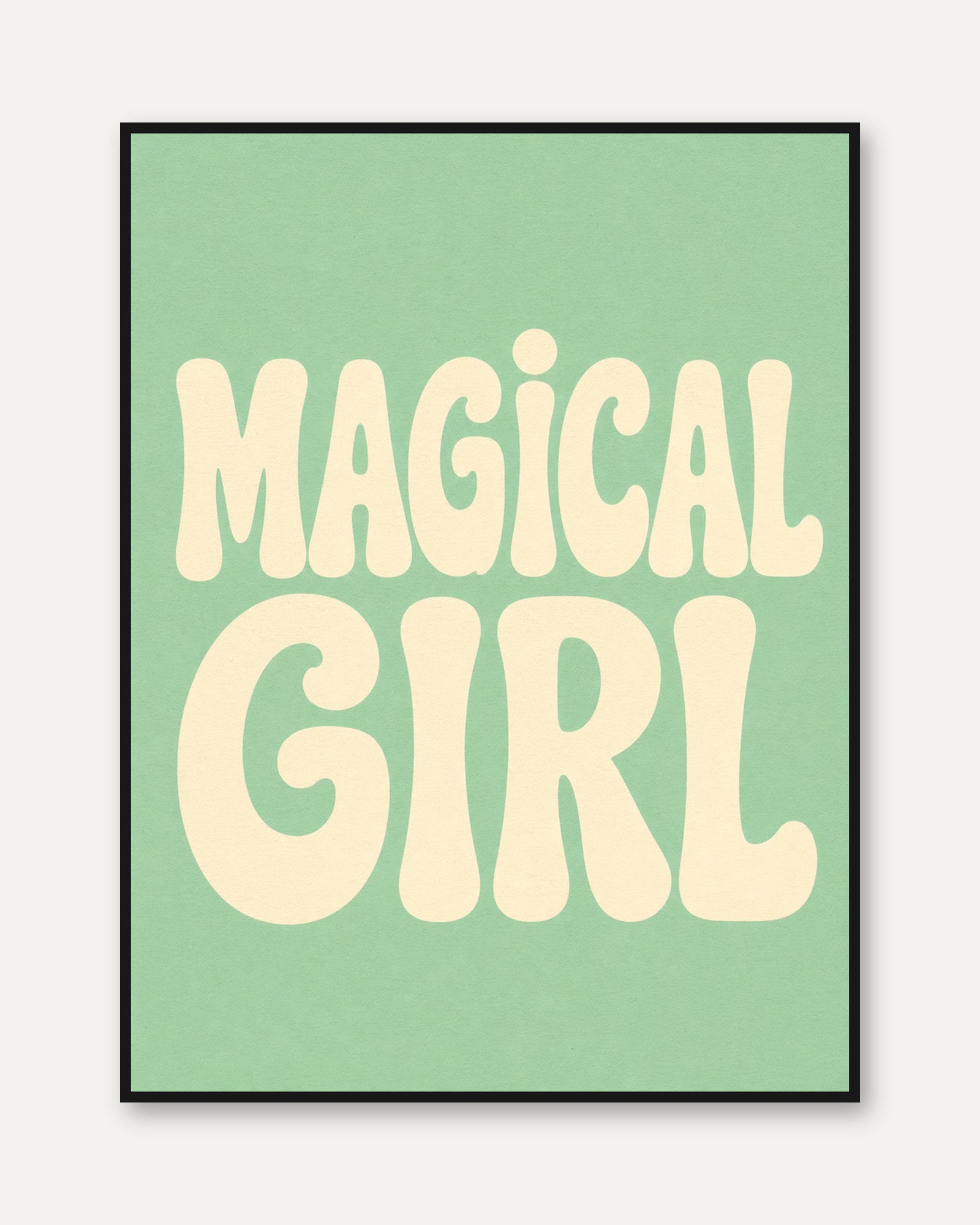 Magical Girl Typography Print - framed