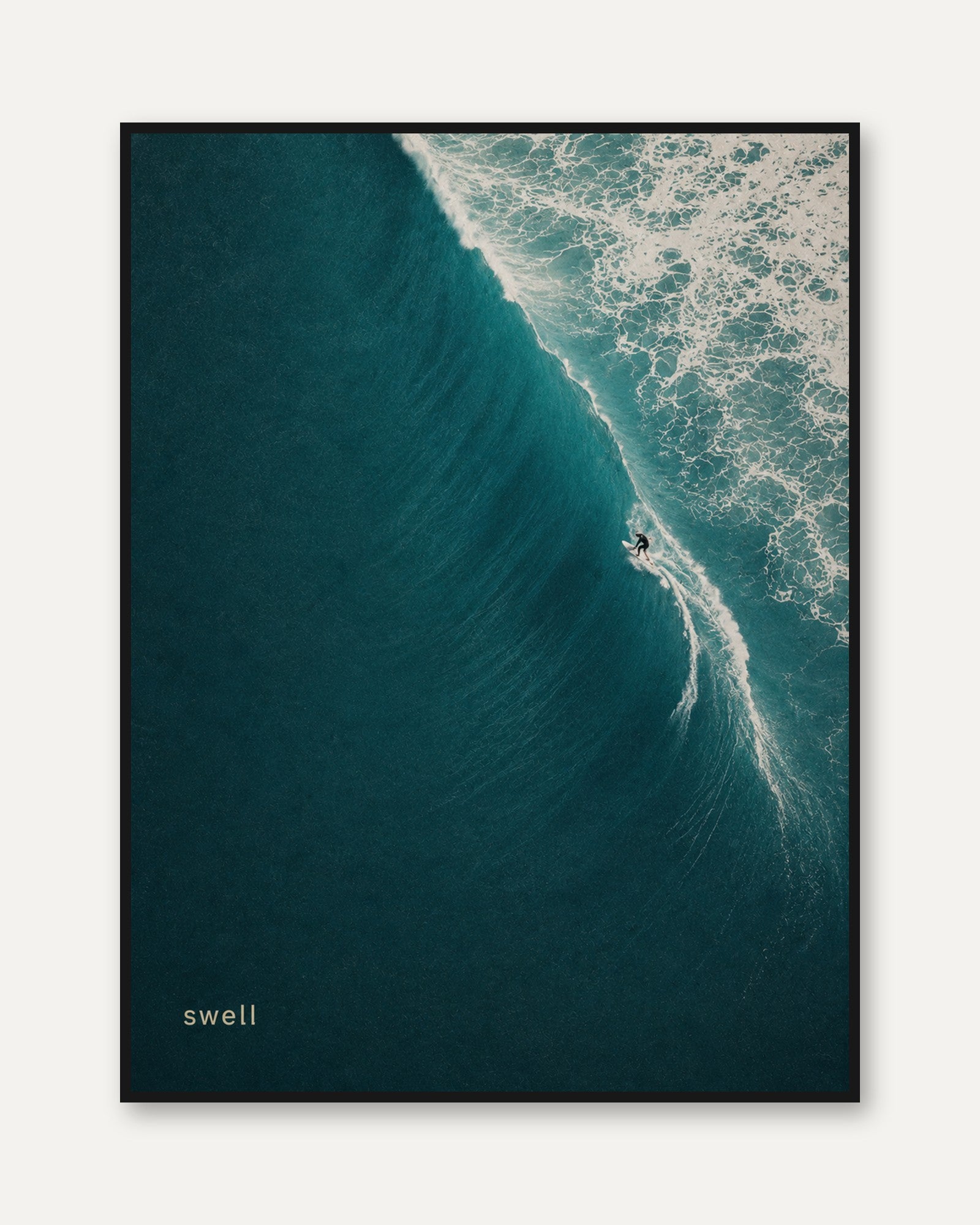 Ocean Wave Wall Art – Surfing Print - framed
