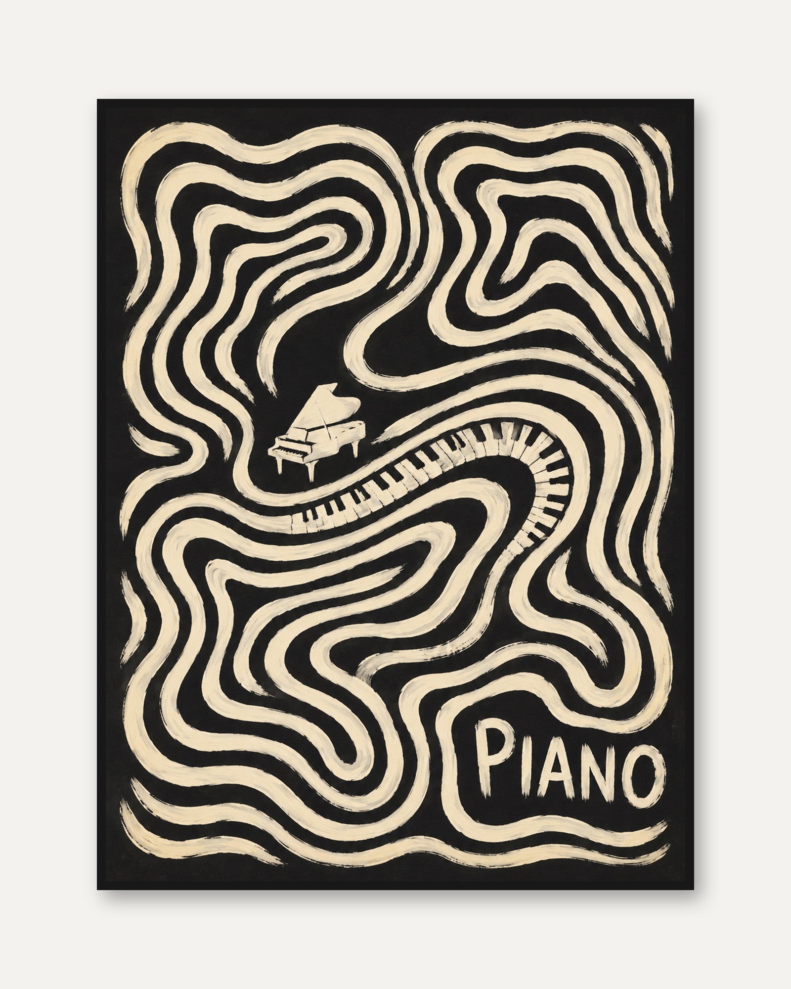 Piano Wall Art – Music Room Decor - framed
