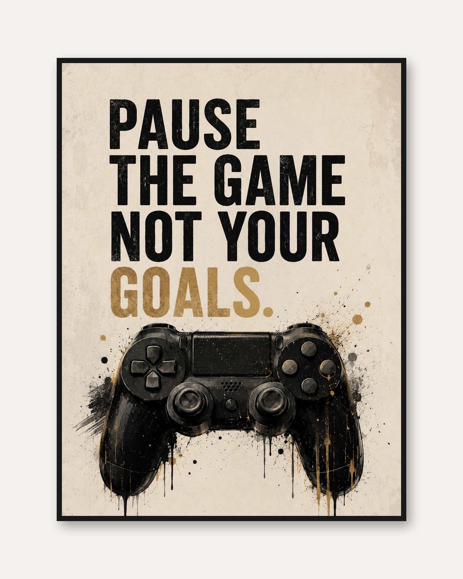 Gaming Motivational Poster – Gamer Wall Art - framed