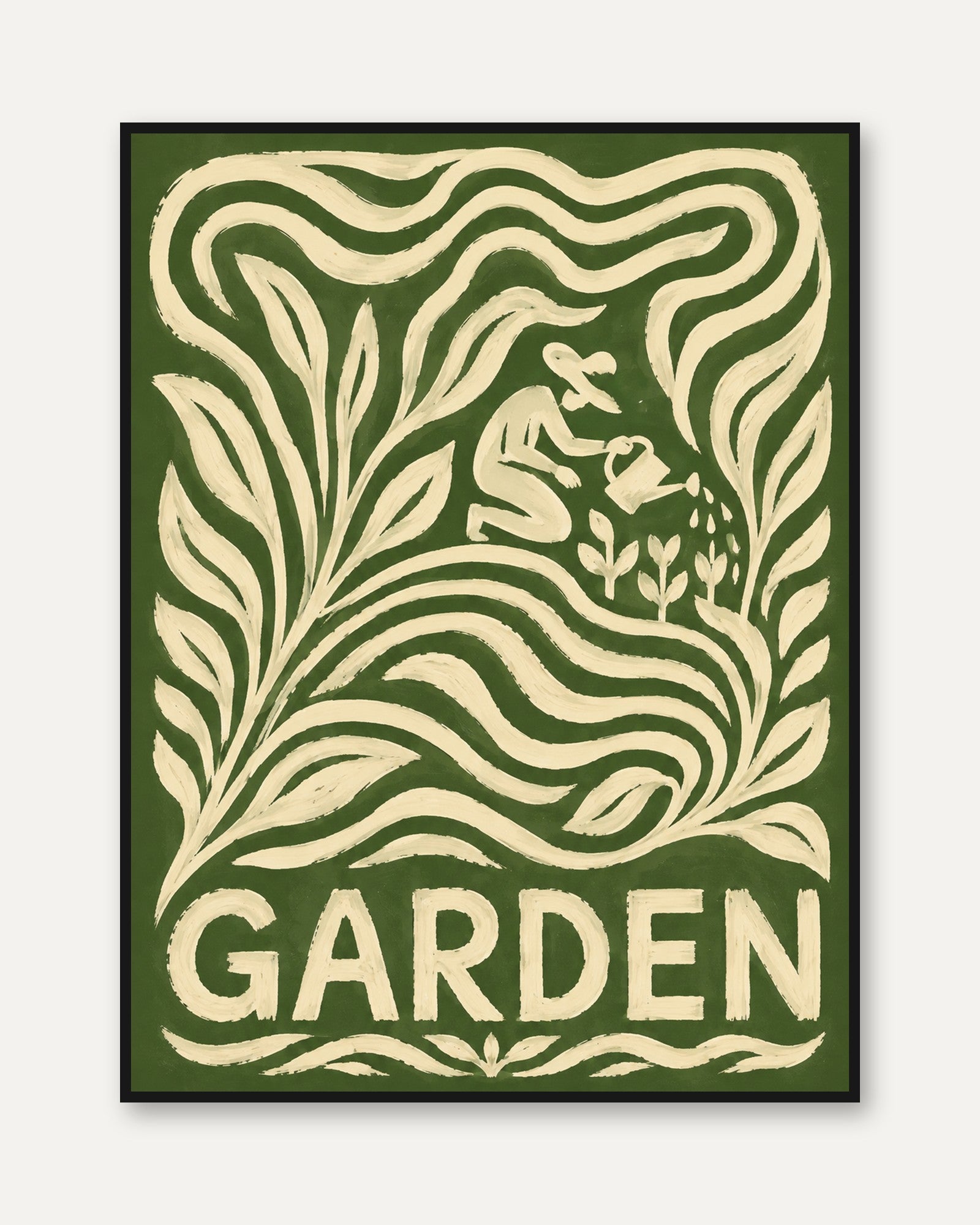 Botanical Garden Poster – Vintage Art Print - framed