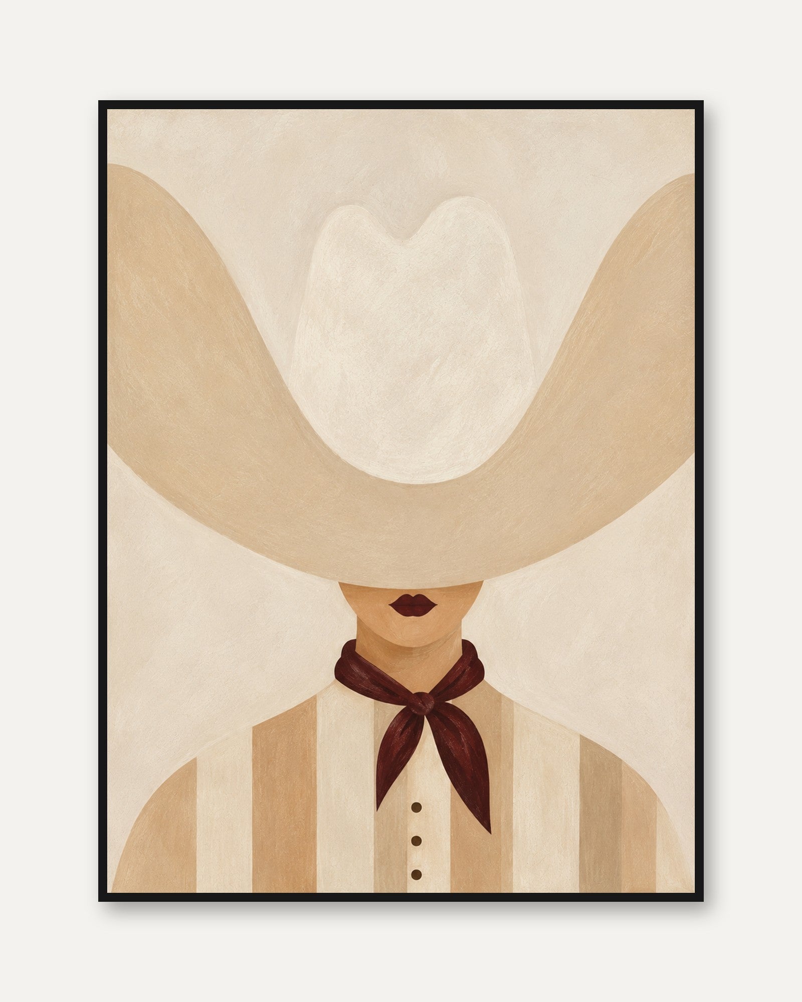 Minimalist Woman Portrait - framed