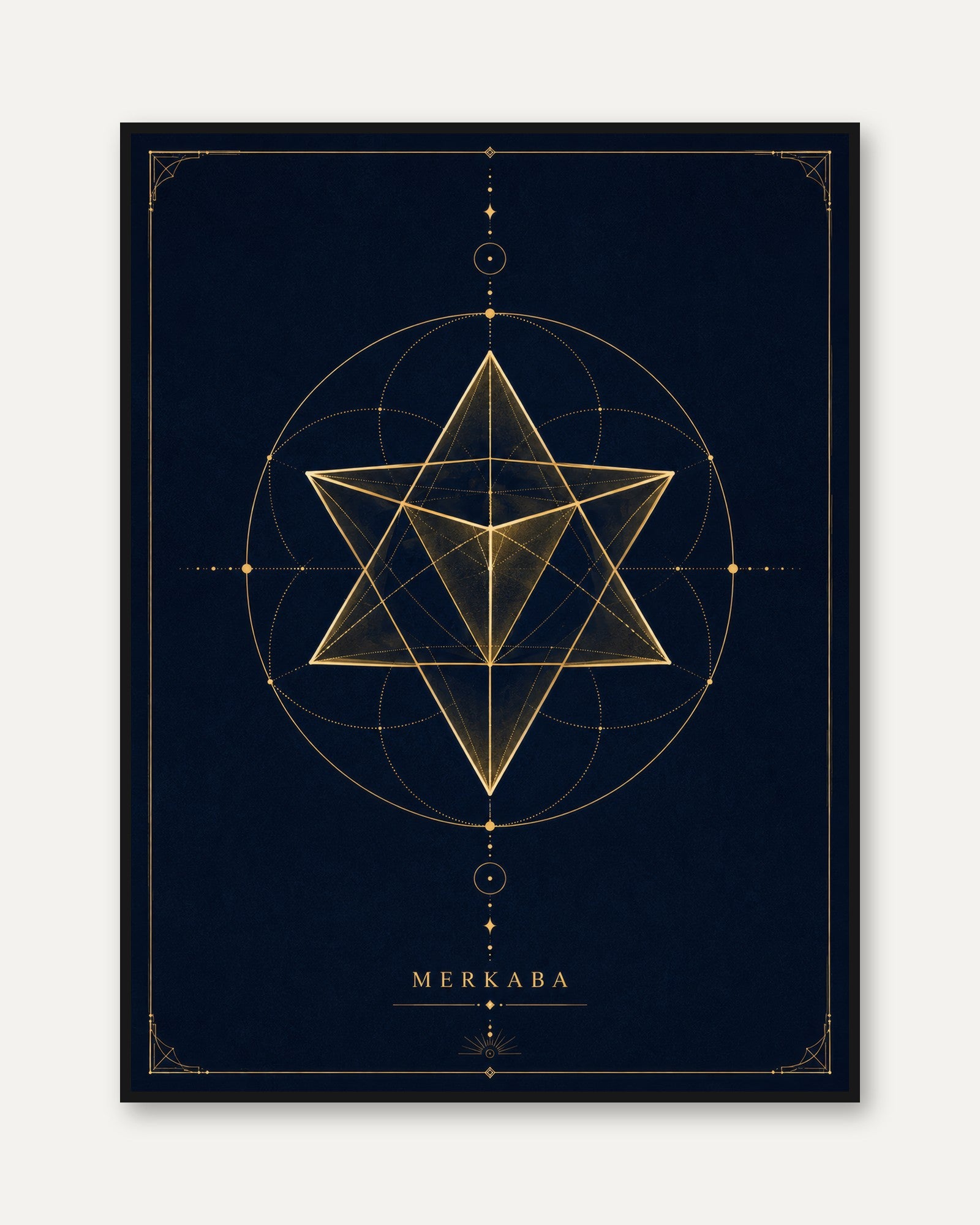 Merkaba Star Wall Art - framed
