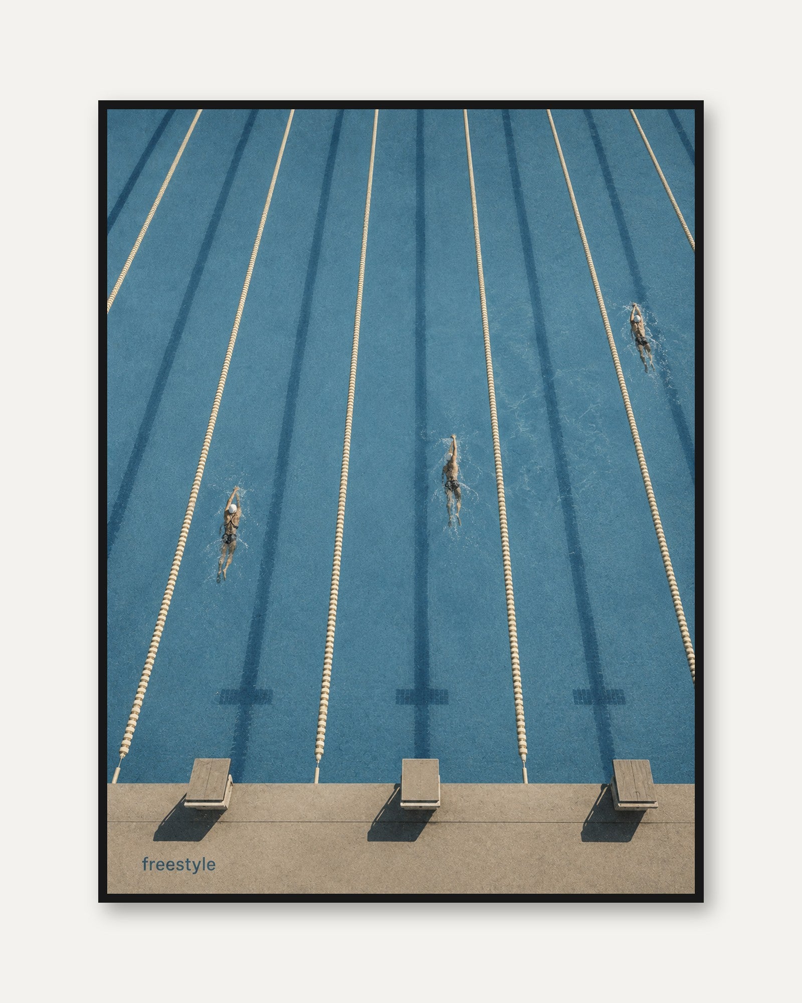 Swimming Pool Wall Art – Aerial Sports Print - framed